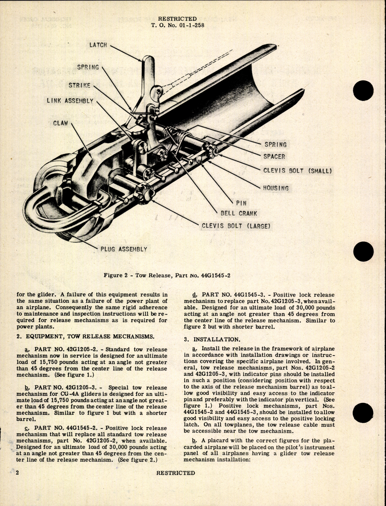 Sample page 2 from AirCorps Library document: Installation, Maintenance, Inspection, and Operation of Glider Tow release Mechanisms
