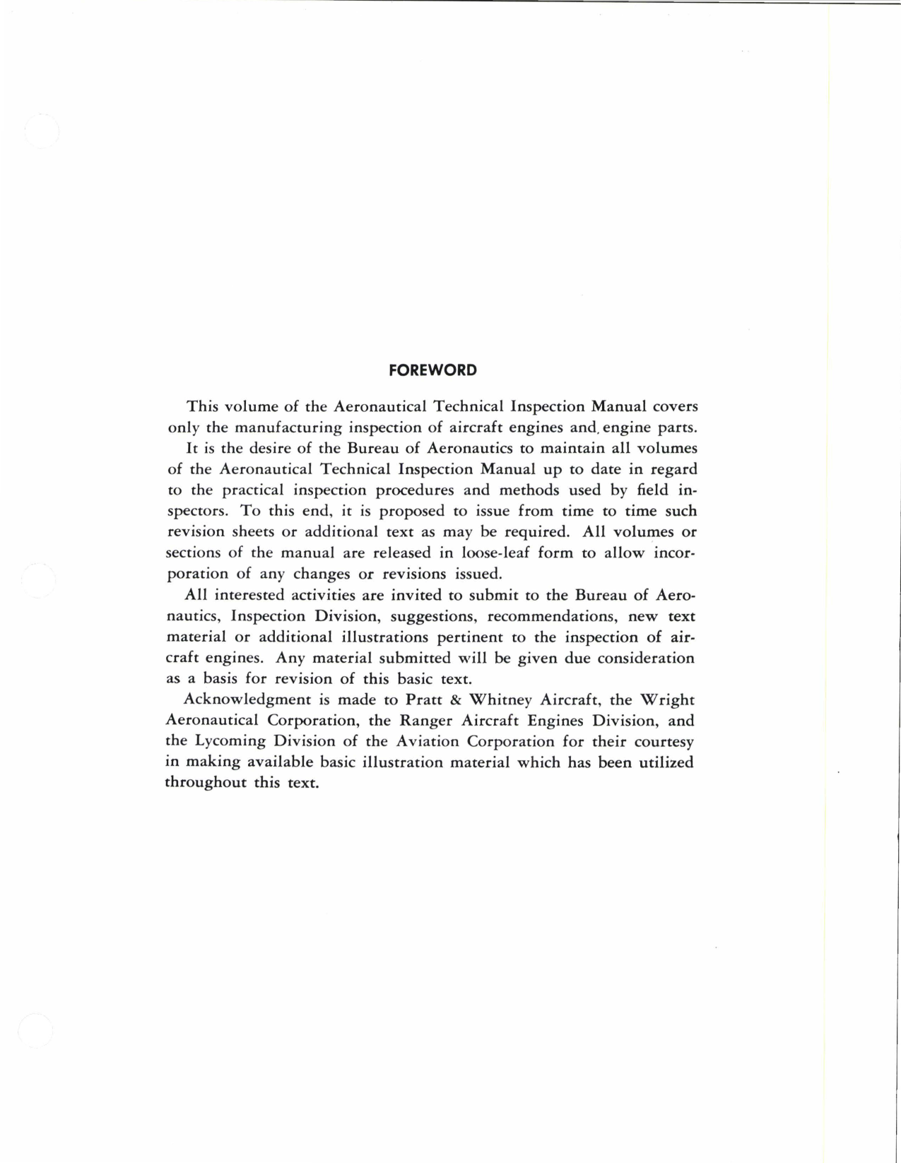 Sample page 3 from AirCorps Library document: Aeronautical Technical Inspection Manual Volume 4, Aircraft Engine