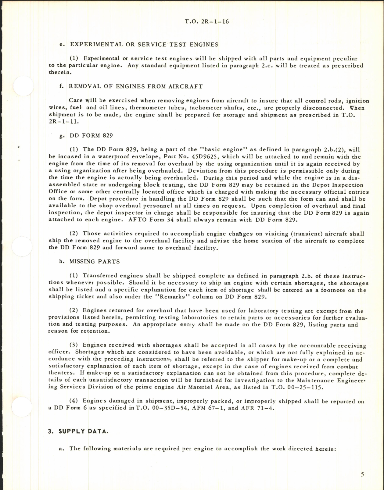 Sample page 5 from AirCorps Library document: Equipment Comprising Complete Reciprocating Type Aircraft Engines