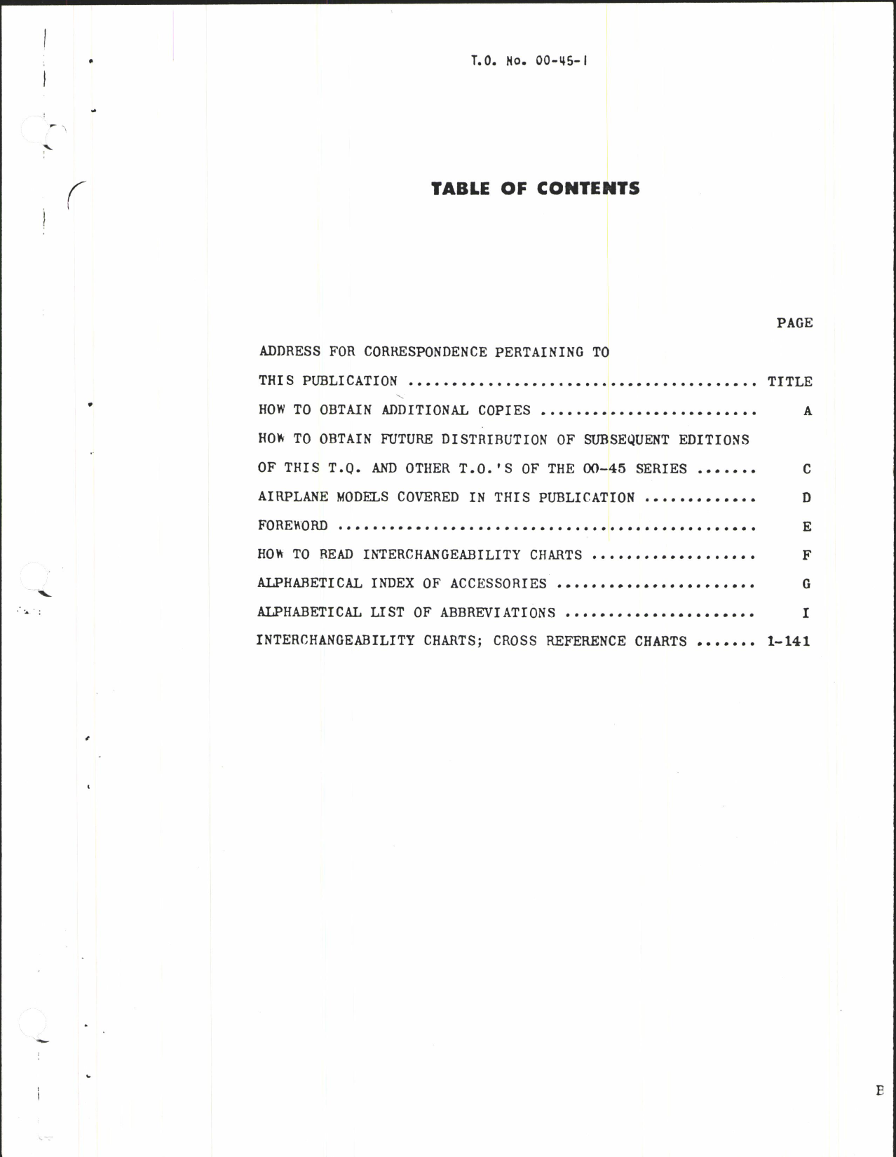 Sample page 3 from AirCorps Library document: Accessories for Airplanes; Engines Interchangeability Charts Listing Original and Substitute Parts by Application and Cross reference Charts