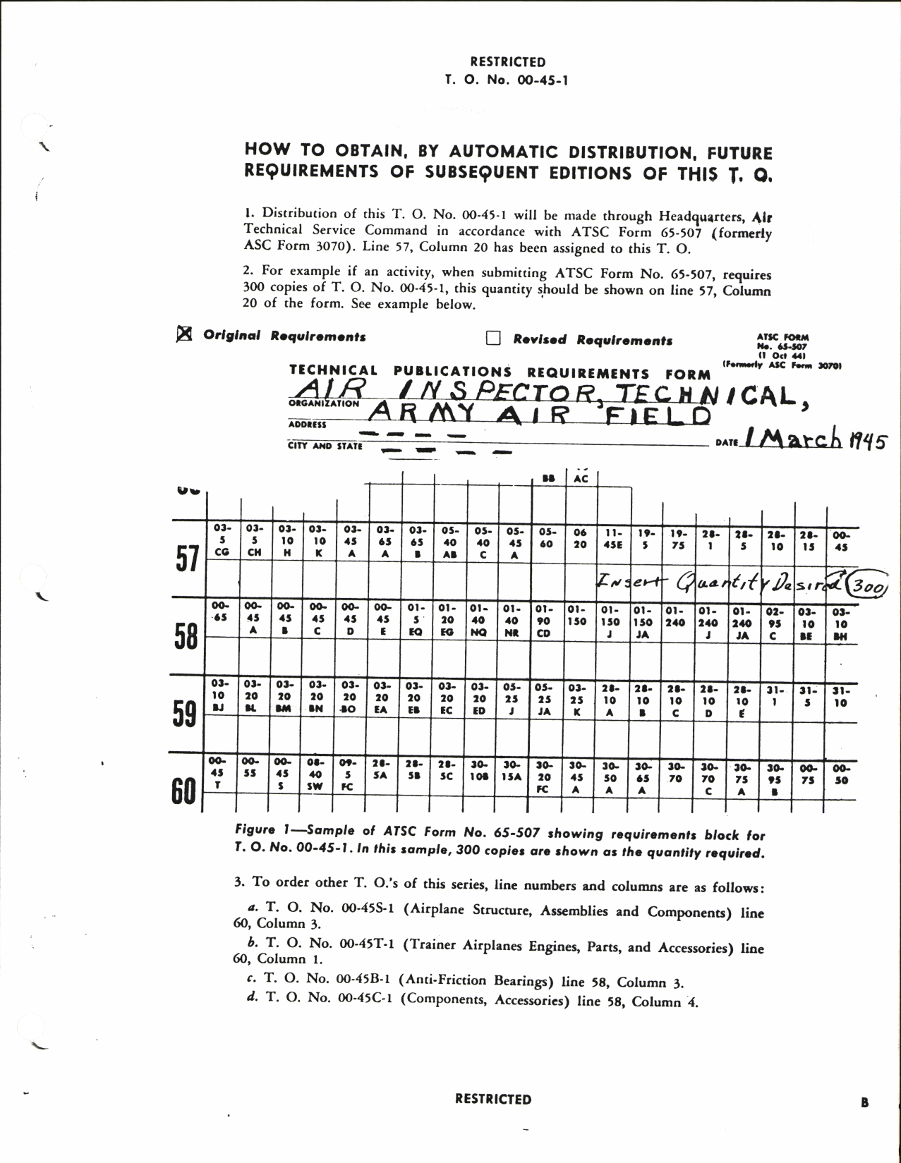 Sample page 3 from AirCorps Library document: Accessories for Airplanes; Engines Interchangeability Charts Listing Original and Cross reference Charts