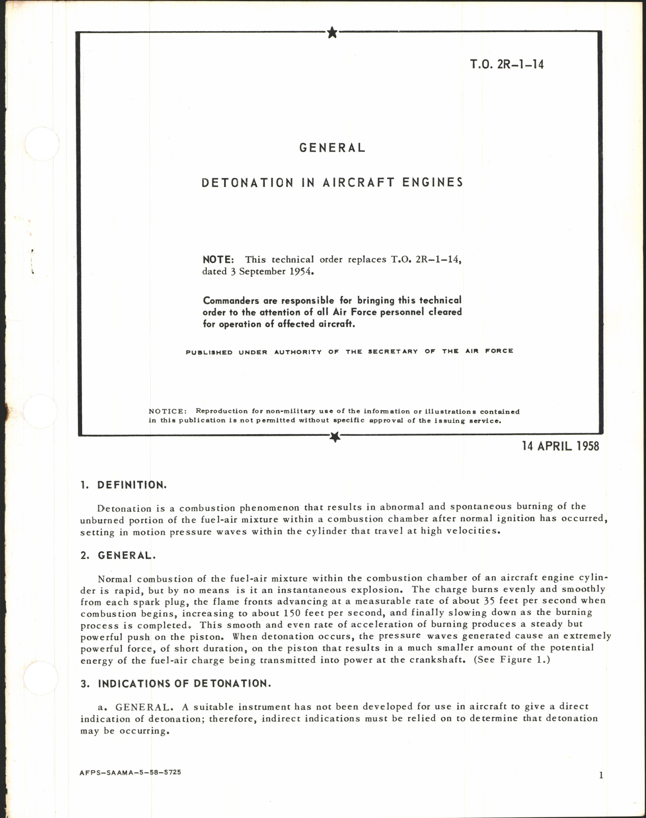 Sample page 1 from AirCorps Library document: Detonation in Aircraft Engines