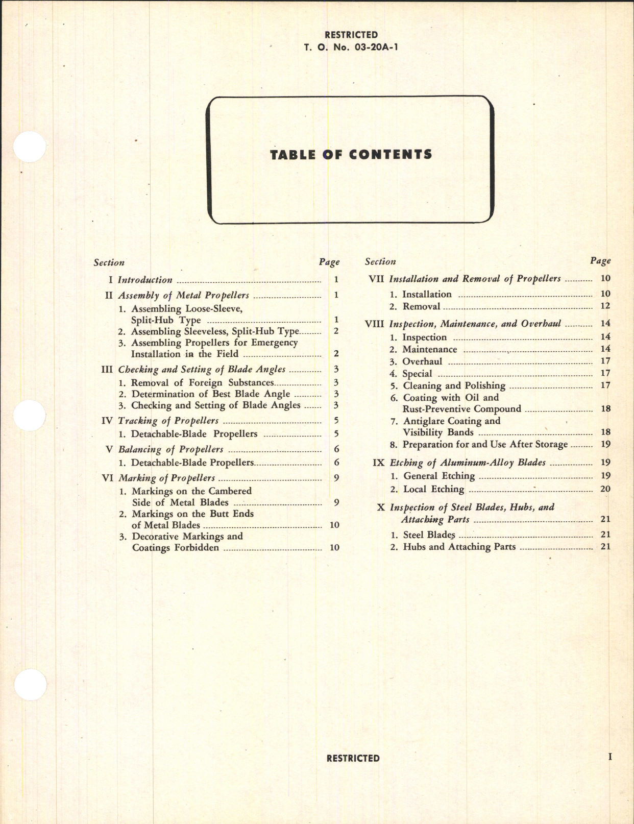 Sample page 3 from AirCorps Library document: Handbook of Instructions for Non-Controllable Propellers