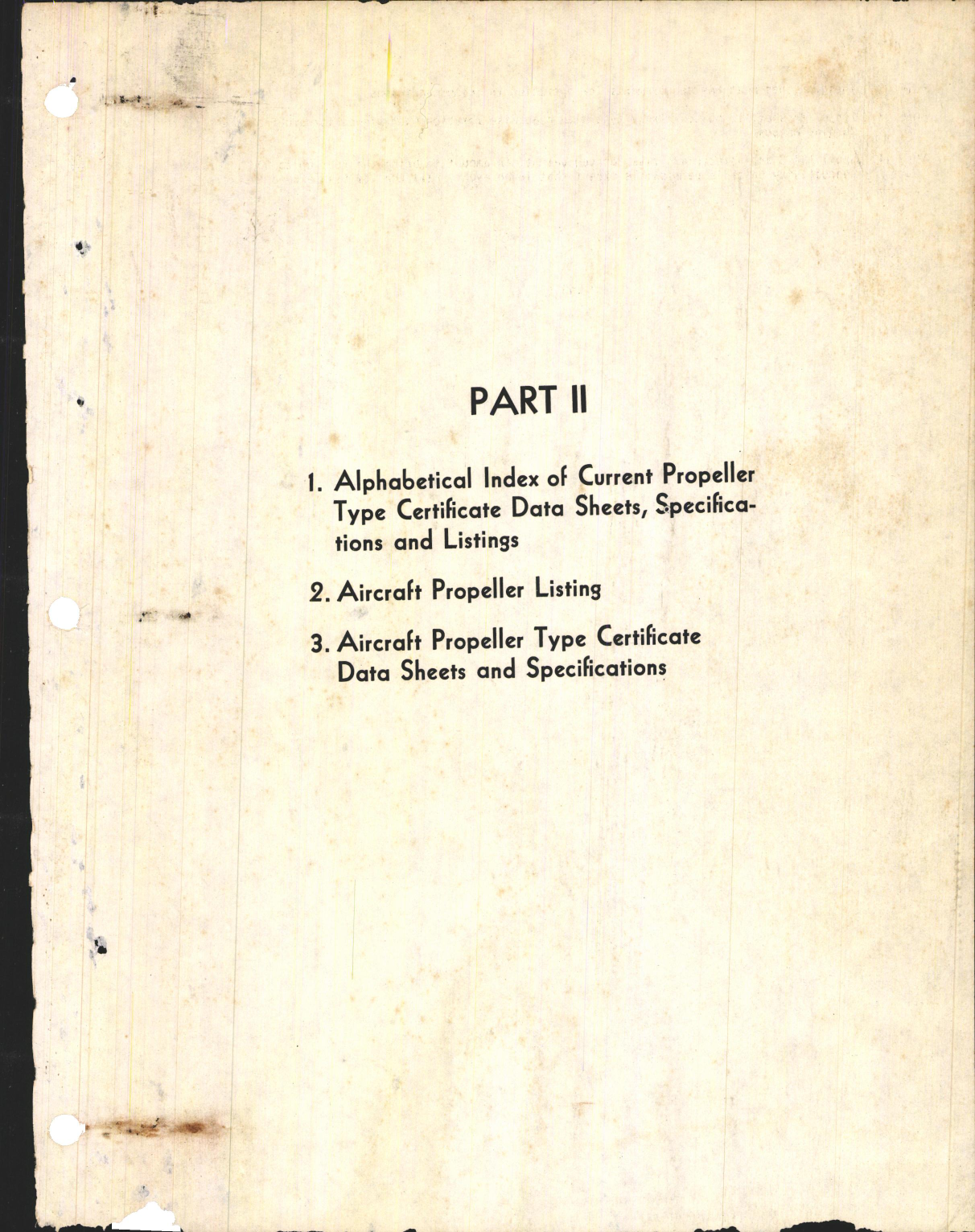 Sample page 1 from AirCorps Library document: Aircraft Propeller Listing Part II