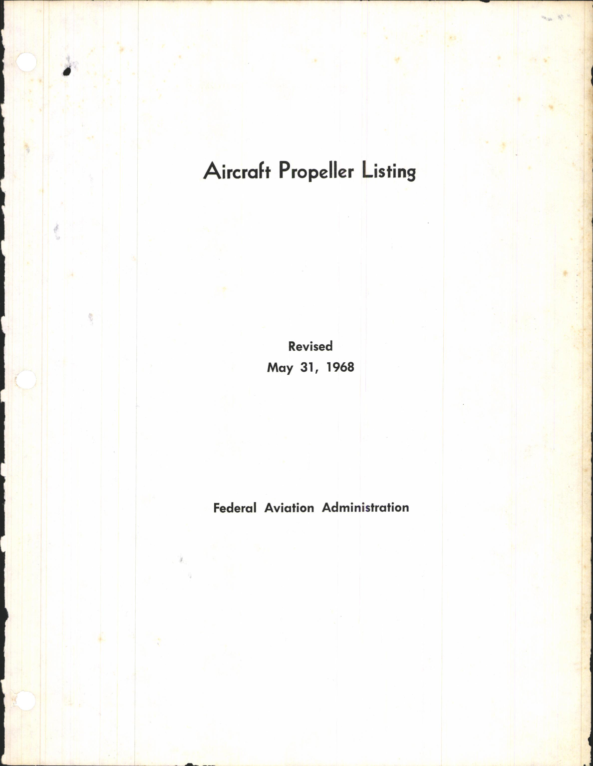 Sample page 7 from AirCorps Library document: Aircraft Propeller Listing Part II