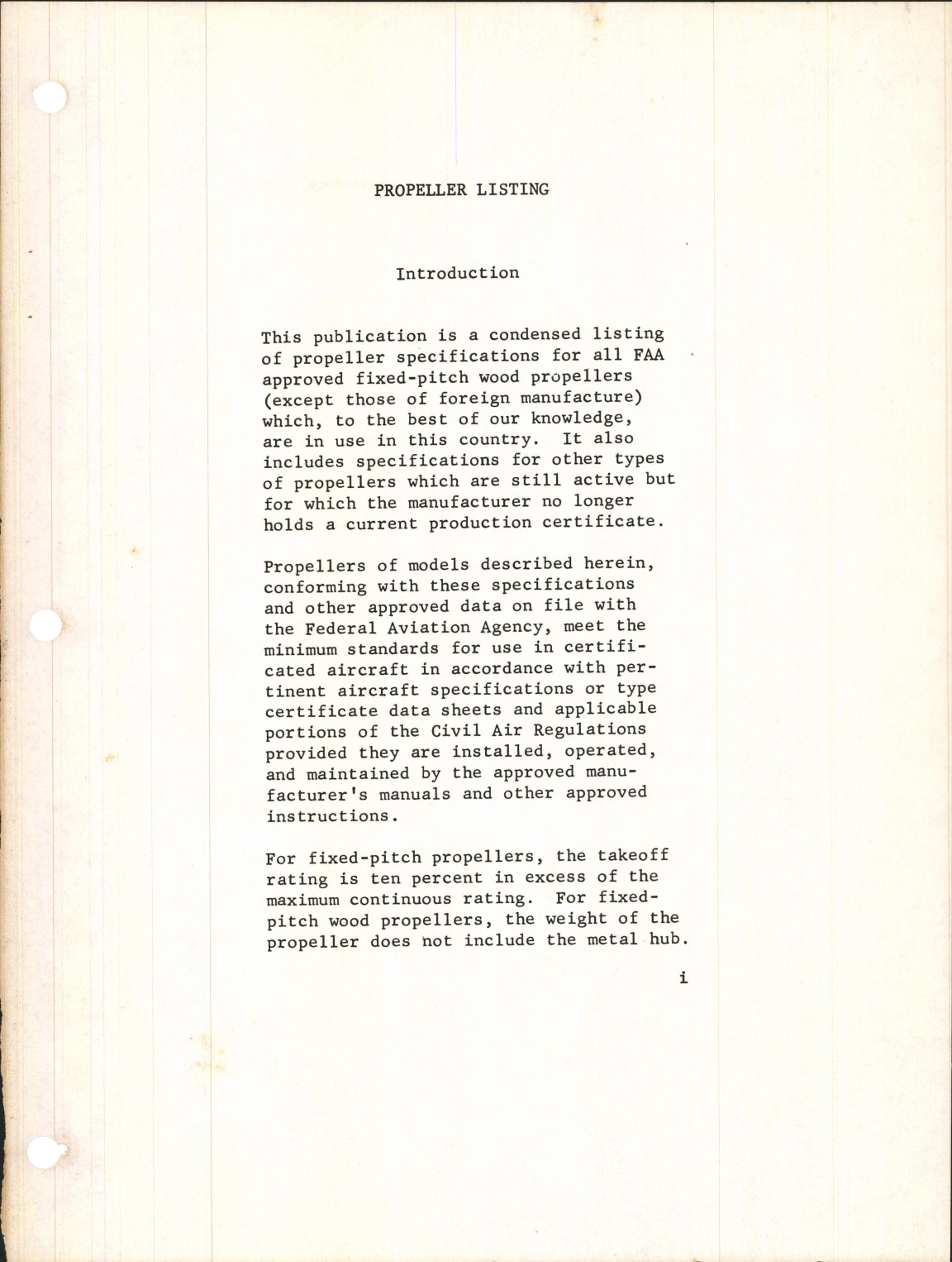 Sample page 4 from AirCorps Library document: Propeller Listing