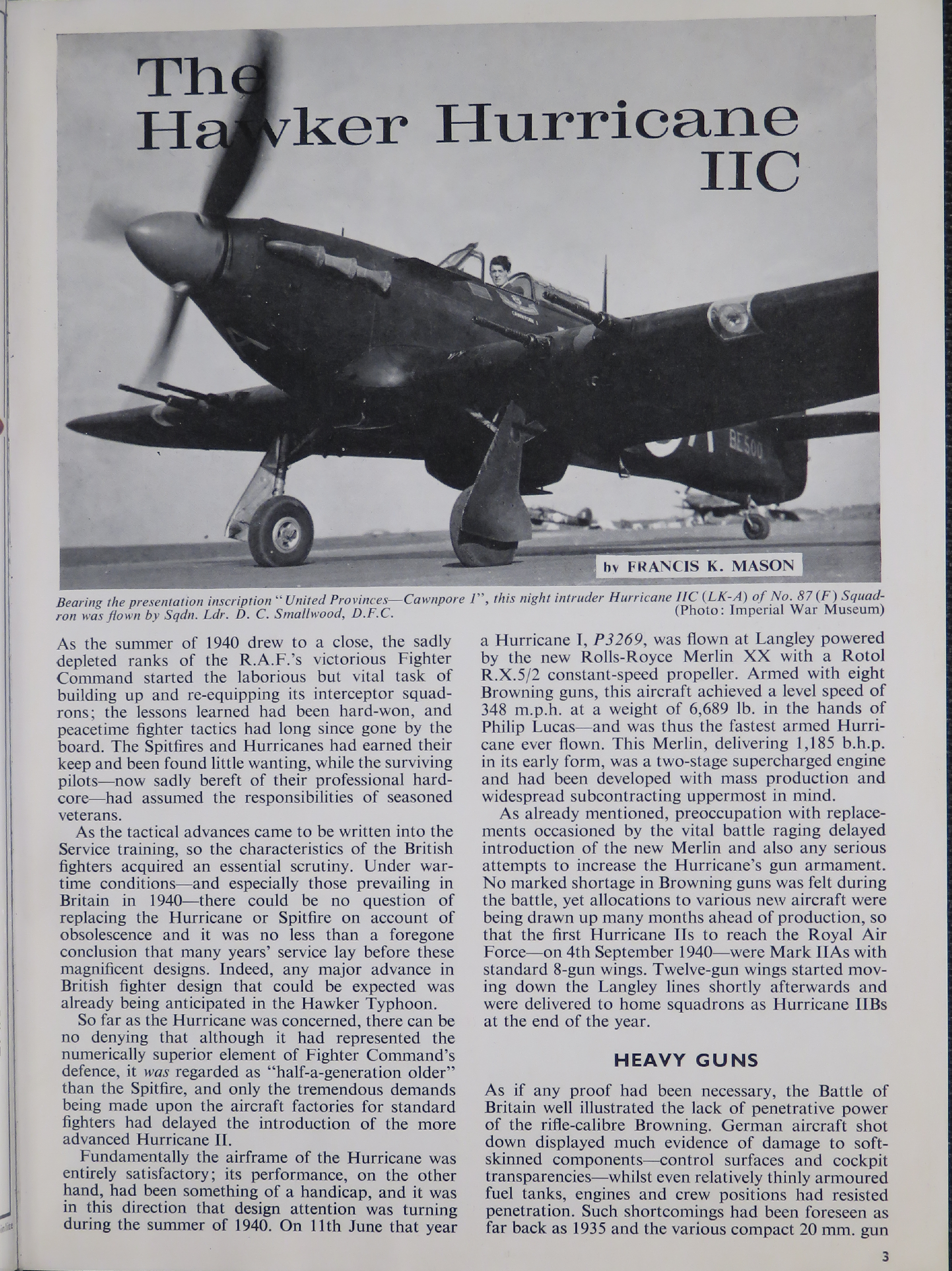 Sample page 3 from AirCorps Library document: Profile Publications; The Hawker Hurricane IIC