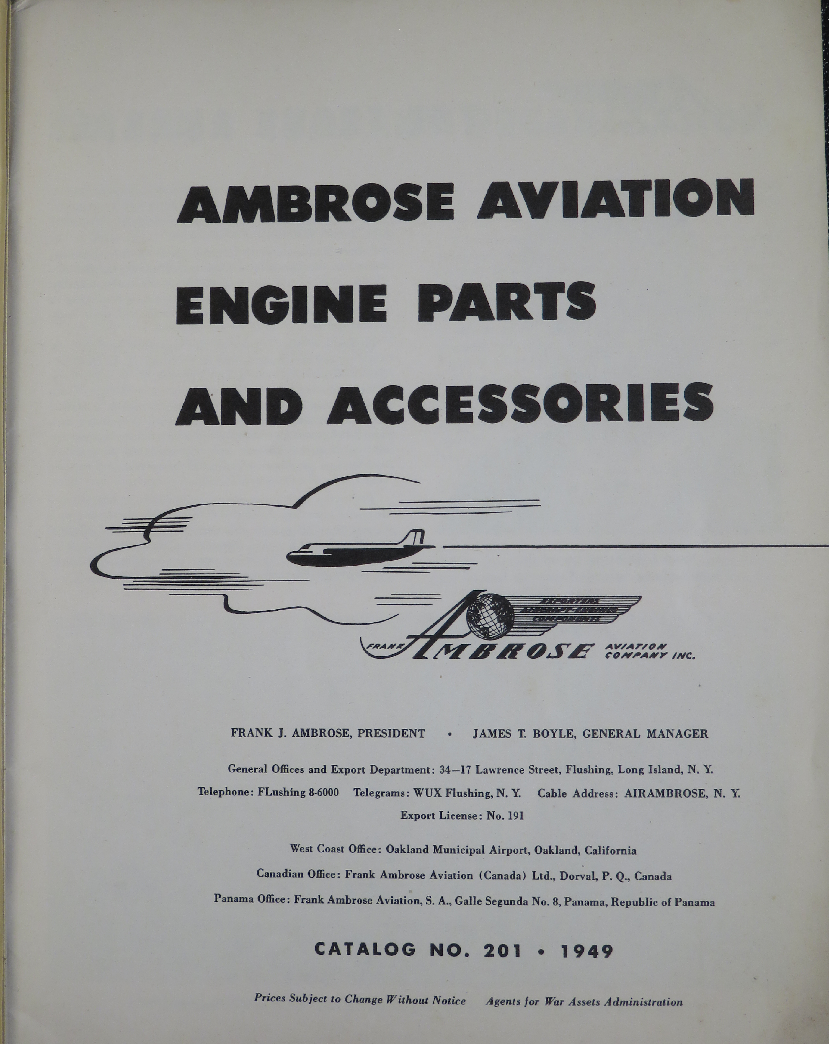 Sample page 3 from AirCorps Library document: Ambrose Aviation; Engine Parts and Accessories