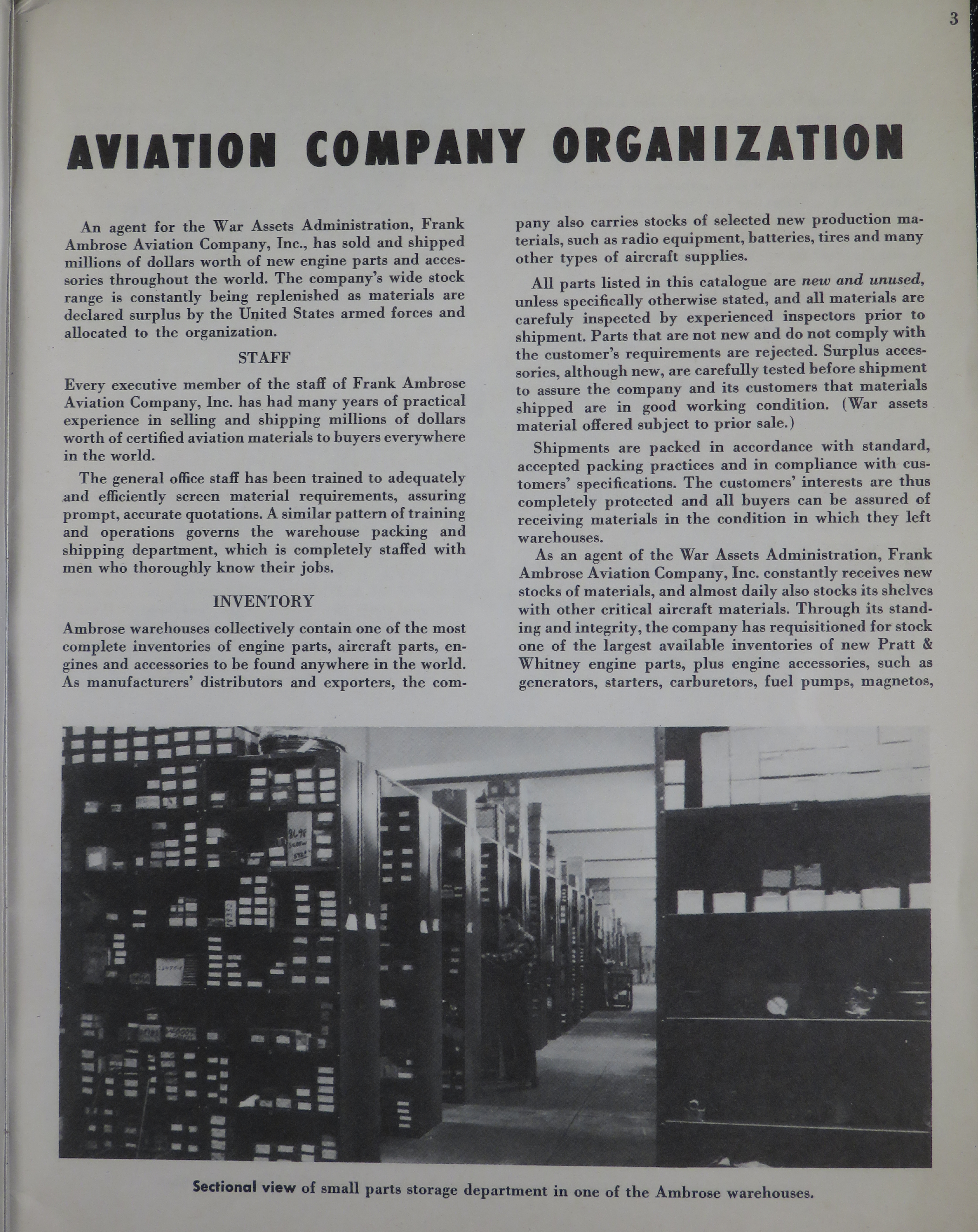 Sample page 5 from AirCorps Library document: Ambrose Aviation; Engine Parts and Accessories