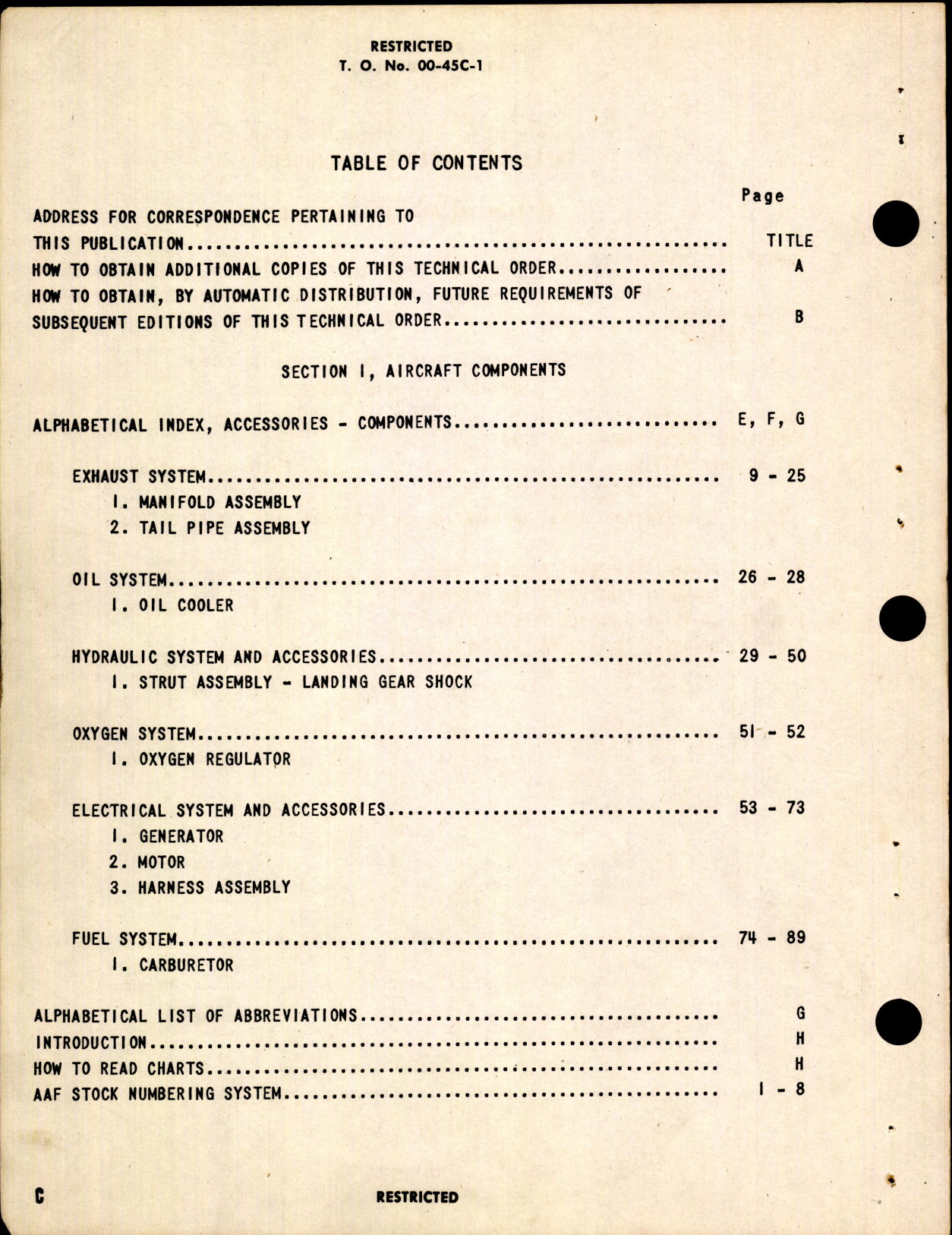 Sample page 6 from AirCorps Library document: Interchangeability Charts - Components of Aircraft - Accessories