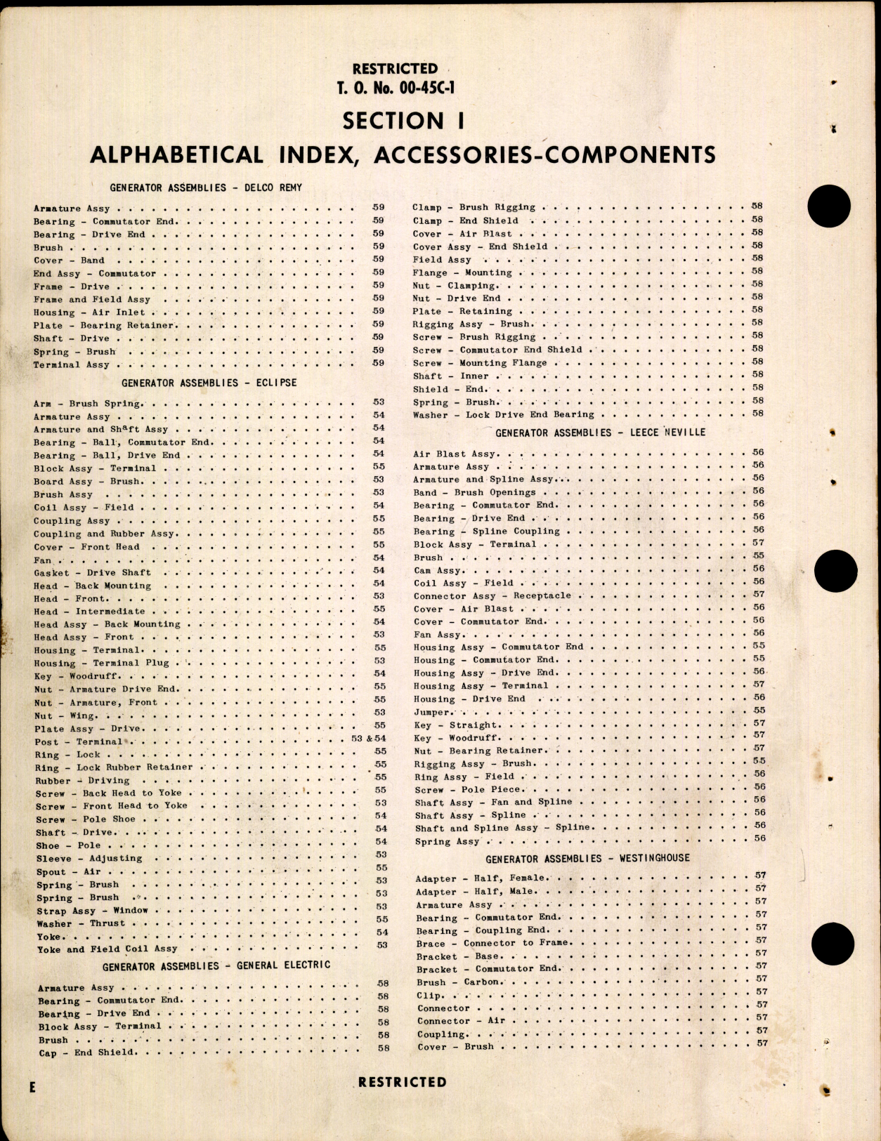 Sample page 8 from AirCorps Library document: Interchangeability Charts - Components of Aircraft - Accessories