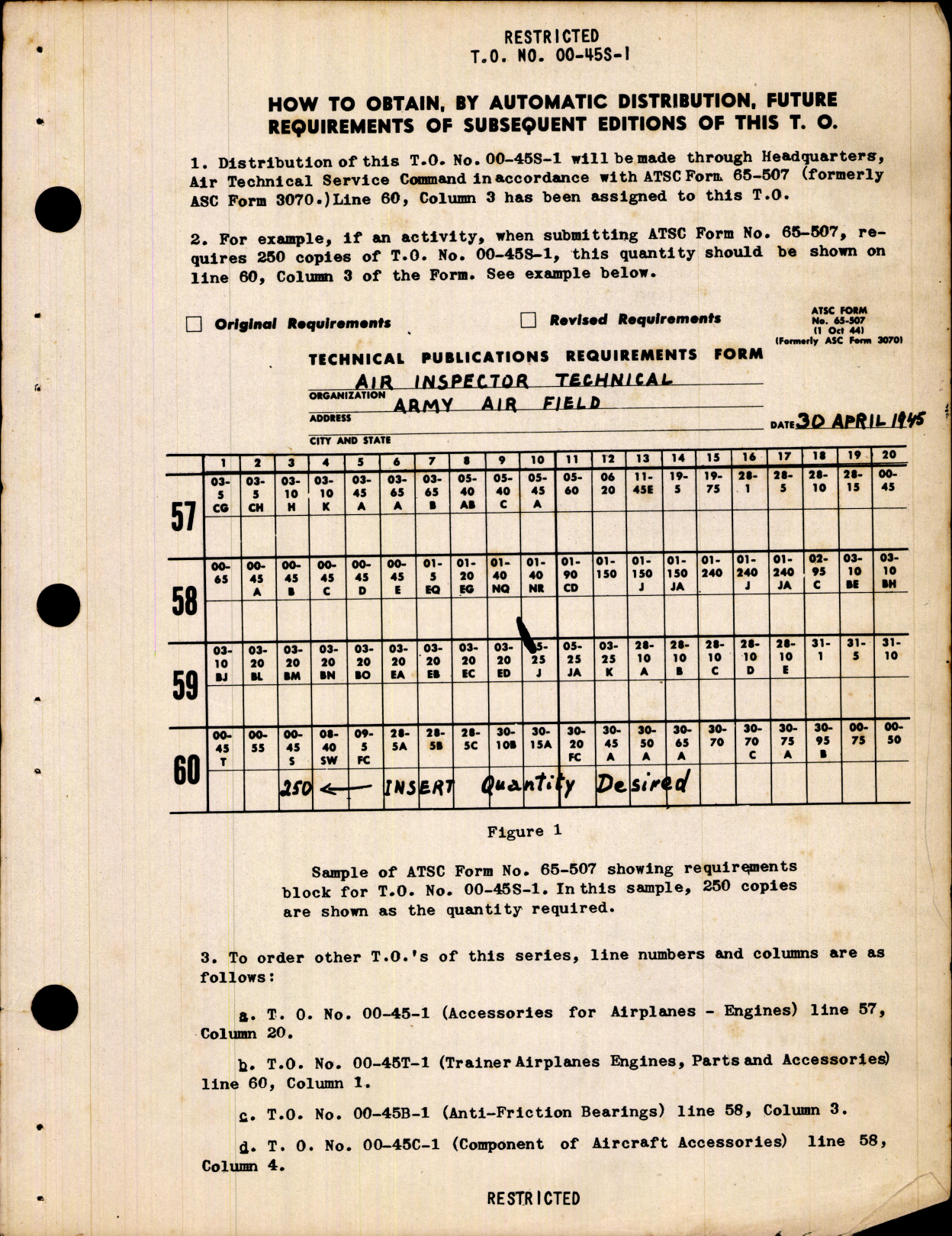 Sample page 5 from AirCorps Library document: Interchangeability Charts - Structures of AAF Airplanes