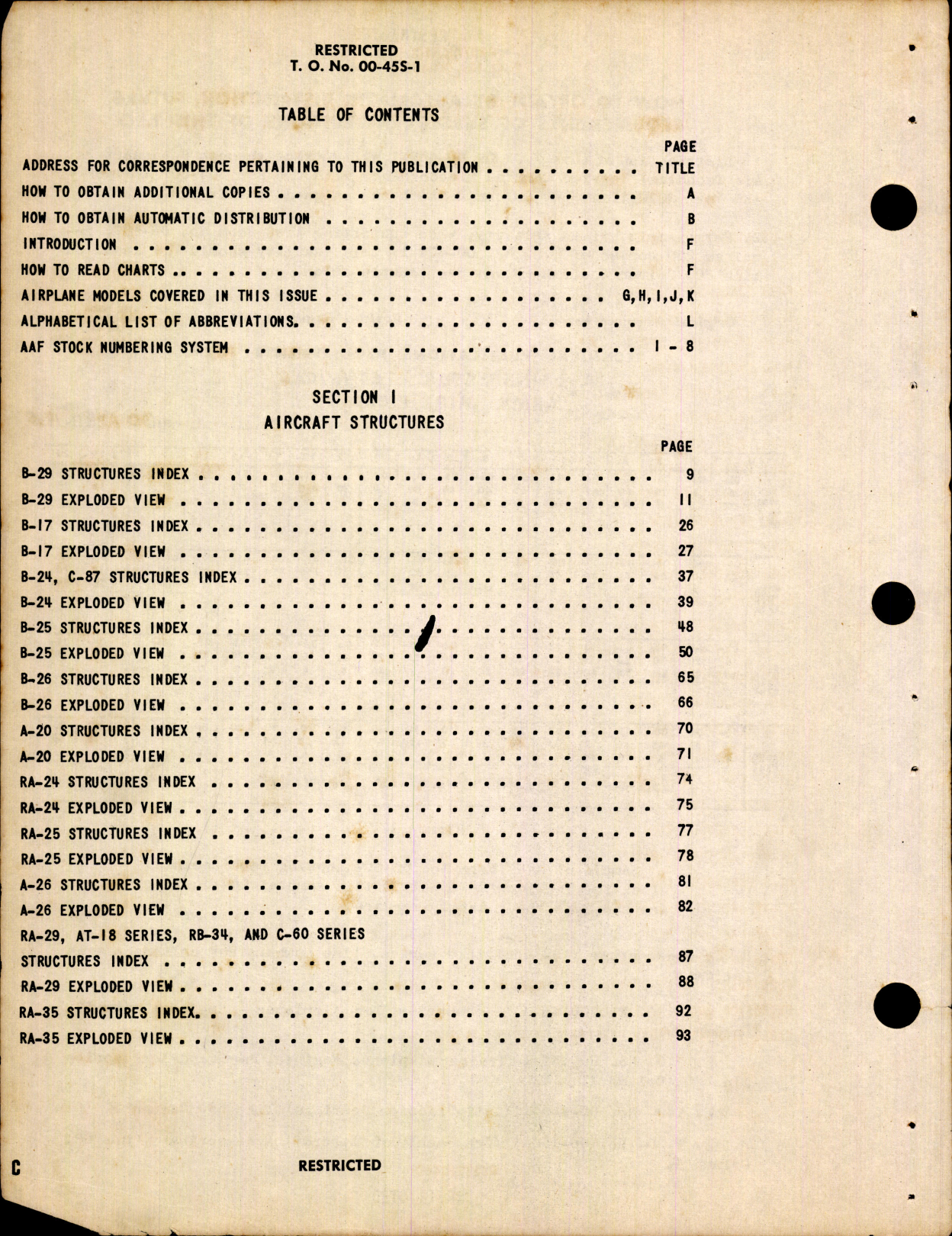 Sample page 6 from AirCorps Library document: Interchangeability Charts - Structures of AAF Airplanes