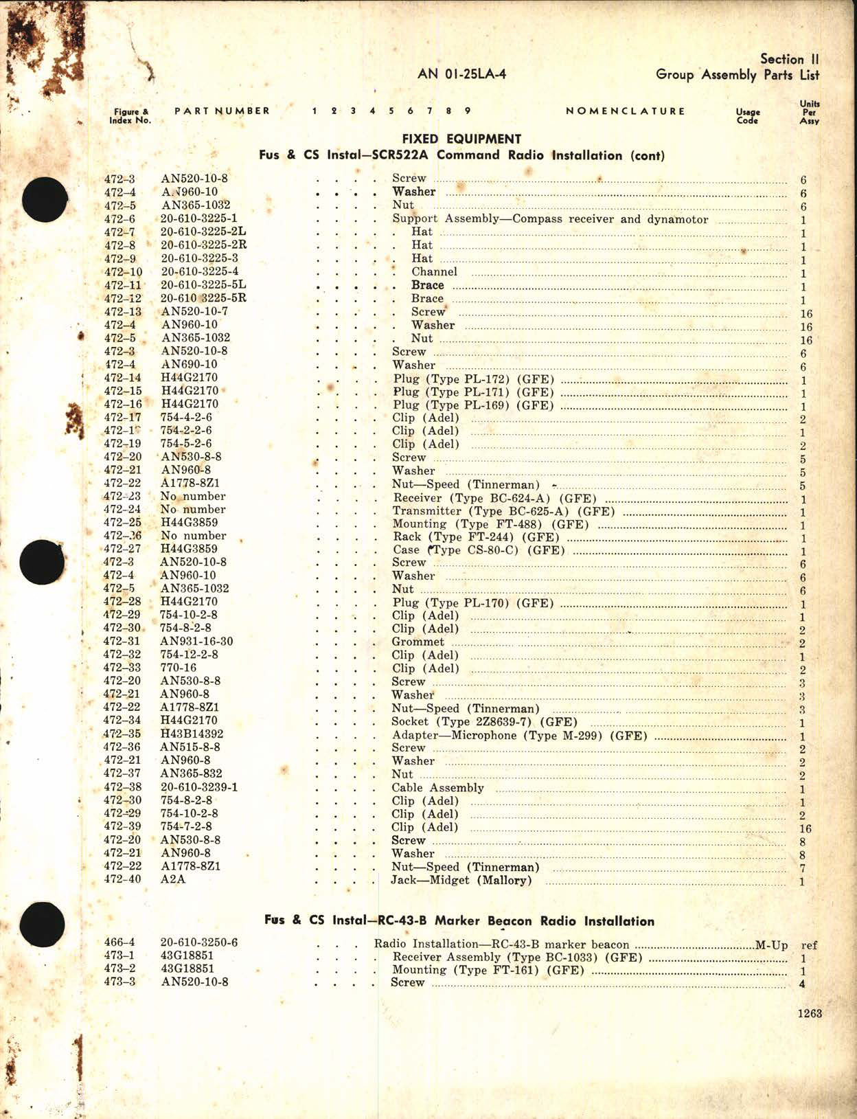 Sample page 1 from AirCorps Library document: Parts Catalog for C-46A, C-46D, and R5C-1