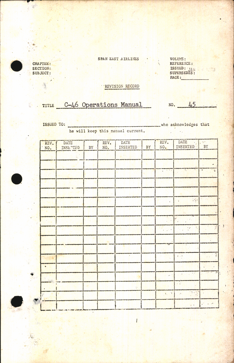 Sample page 1 from AirCorps Library document: C-46 Operations Manual