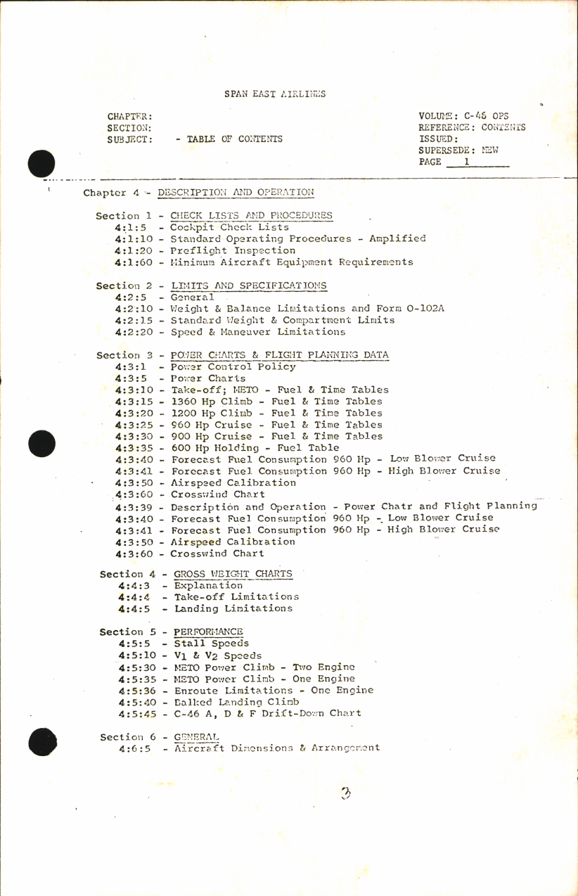 Sample page 5 from AirCorps Library document: C-46 Operations Manual