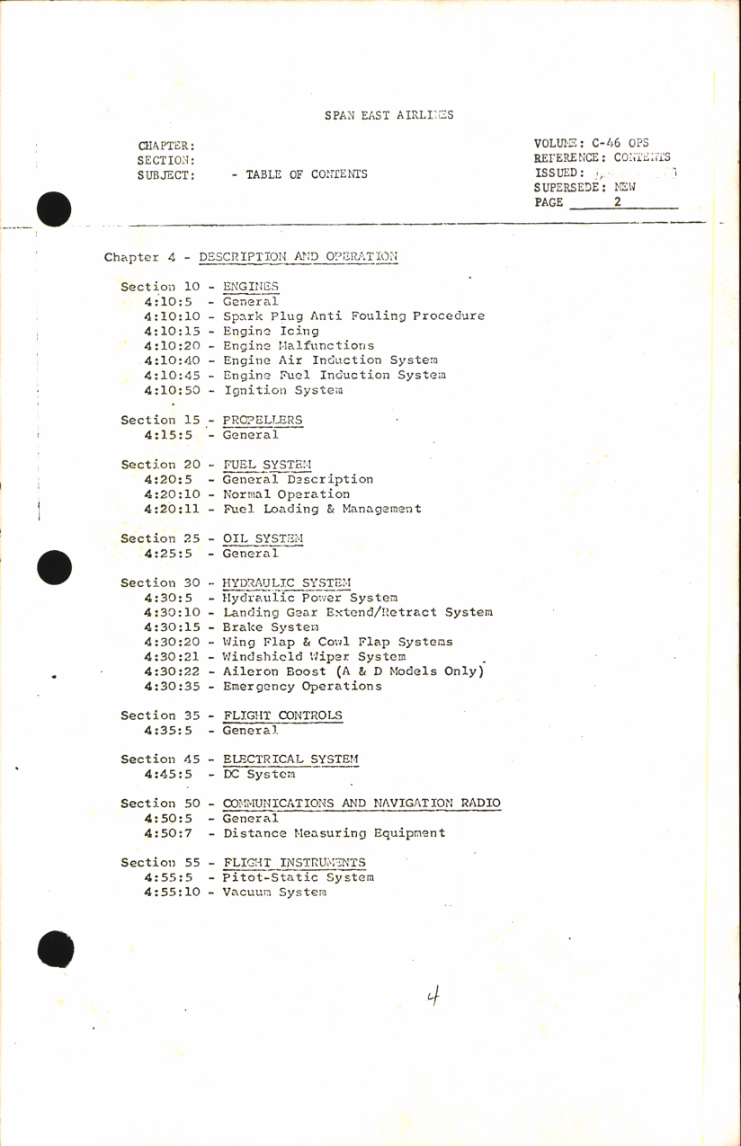 Sample page 7 from AirCorps Library document: C-46 Operations Manual