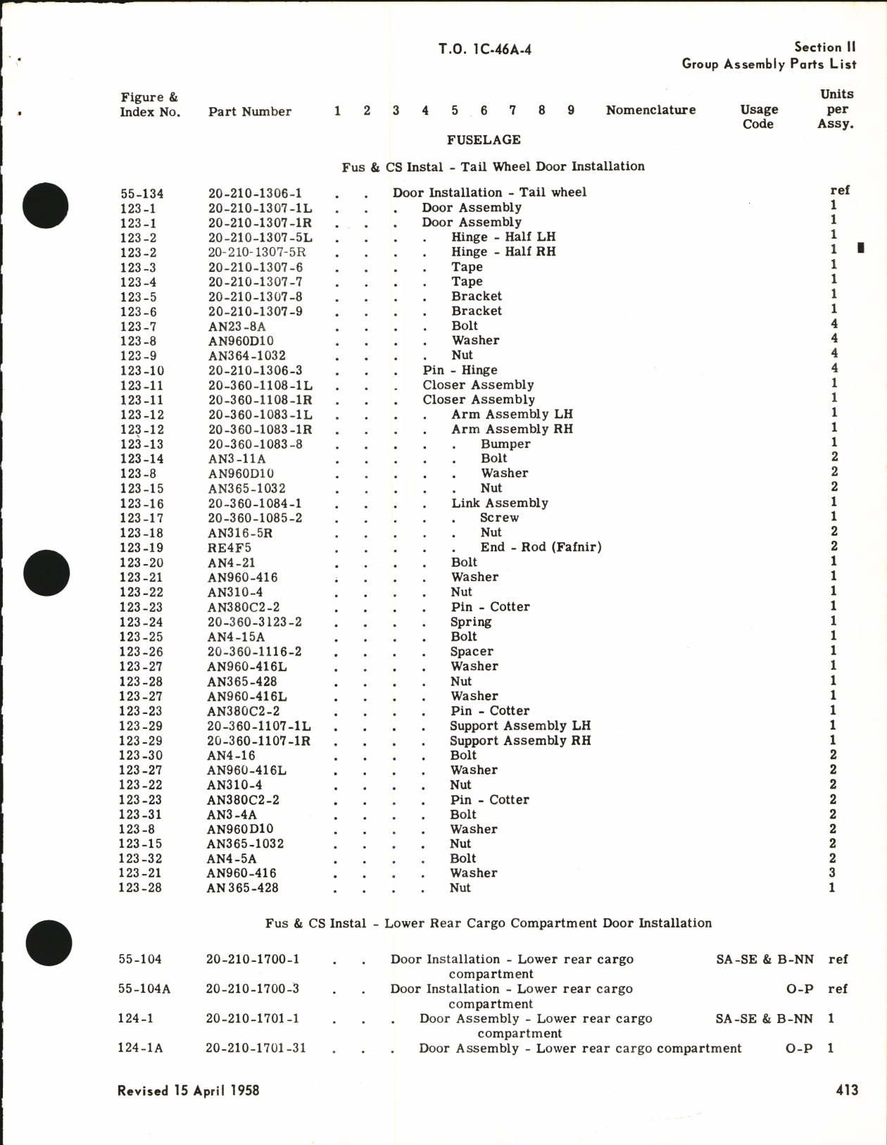 Sample page 5 from AirCorps Library document: Illustrated Parts Breakdown for C-46A, C-46D, and R5C-1