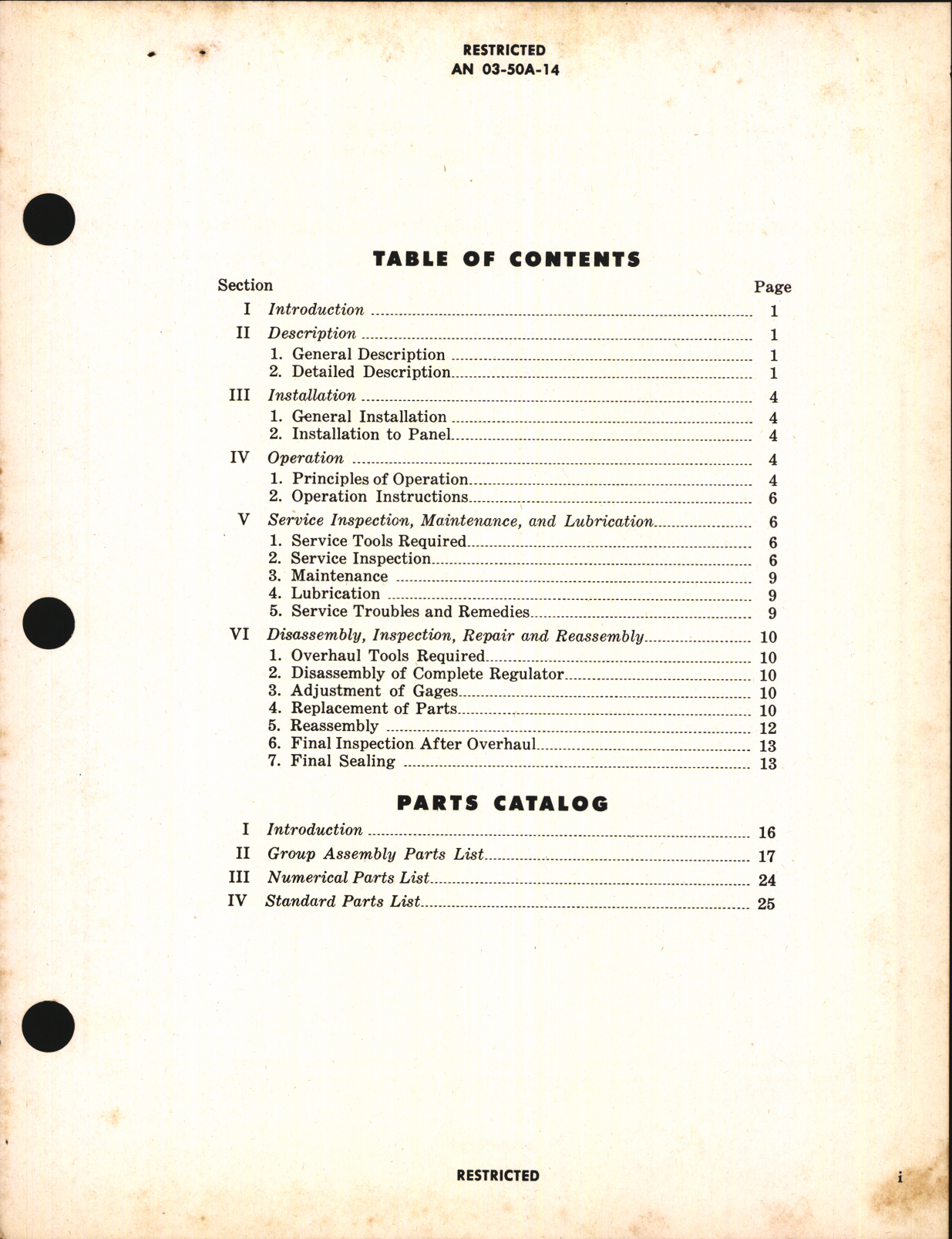 Sample page 3 from AirCorps Library document: Handbook of Instructions with Parts Catalog for Mark X Oxygen Regulator 