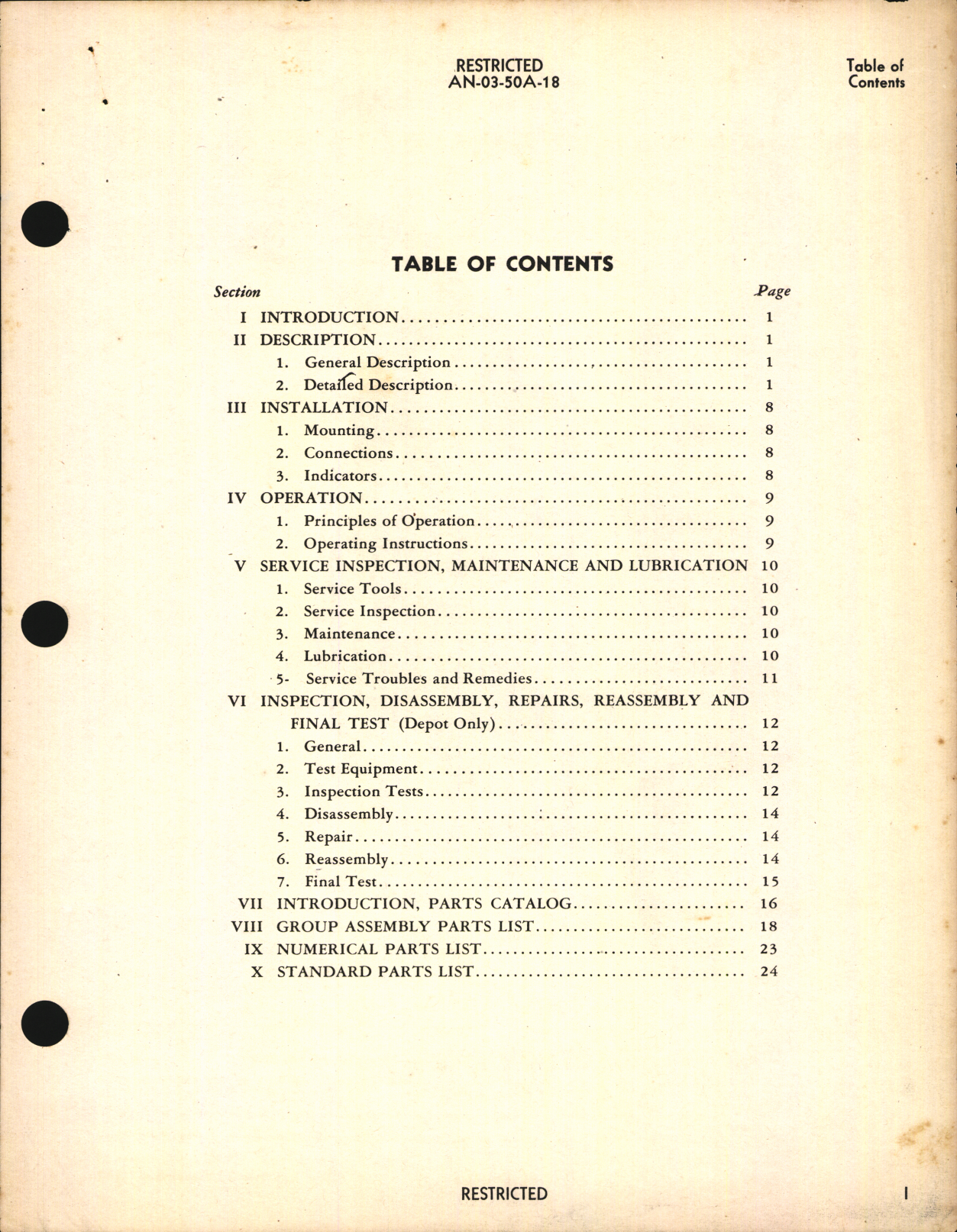 Sample page 3 from AirCorps Library document: Handbook of Instructions with Parts Catalog for Type AN 6004-1 Diluter Demand Oxygen Regulator