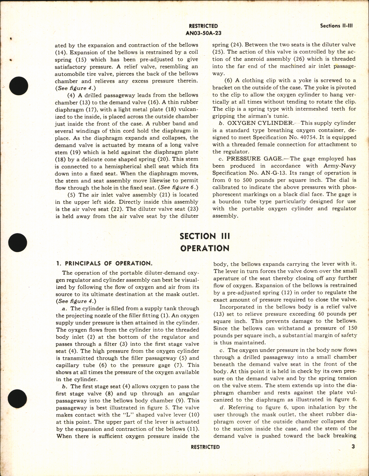 Sample page 7 from AirCorps Library document: Handbook of Instructions with Parts Catalog for Type A-15 Portable Diluter Demand Oxygen Regulator
