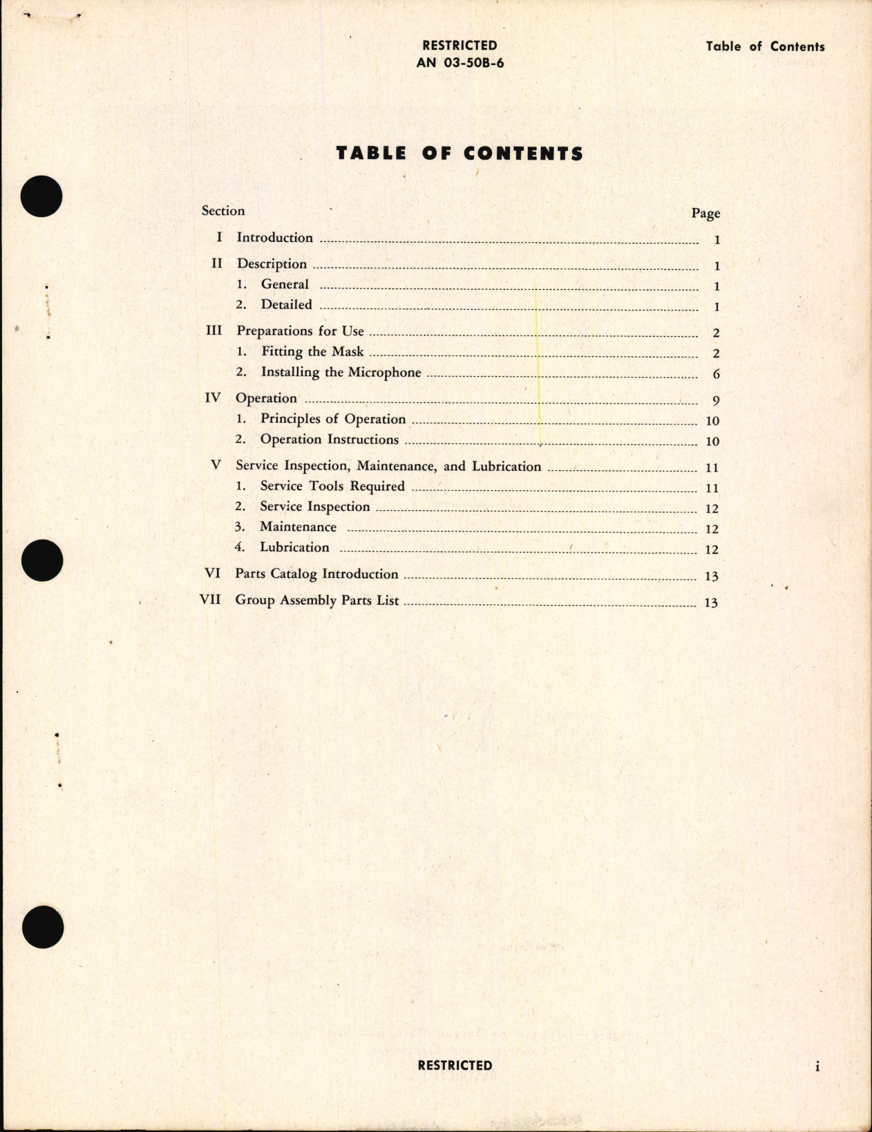 Sample page 3 from AirCorps Library document: Operation, Service and Overhaul Instructions with Parts Catalog for Demand Oxygen Mask Type A-14