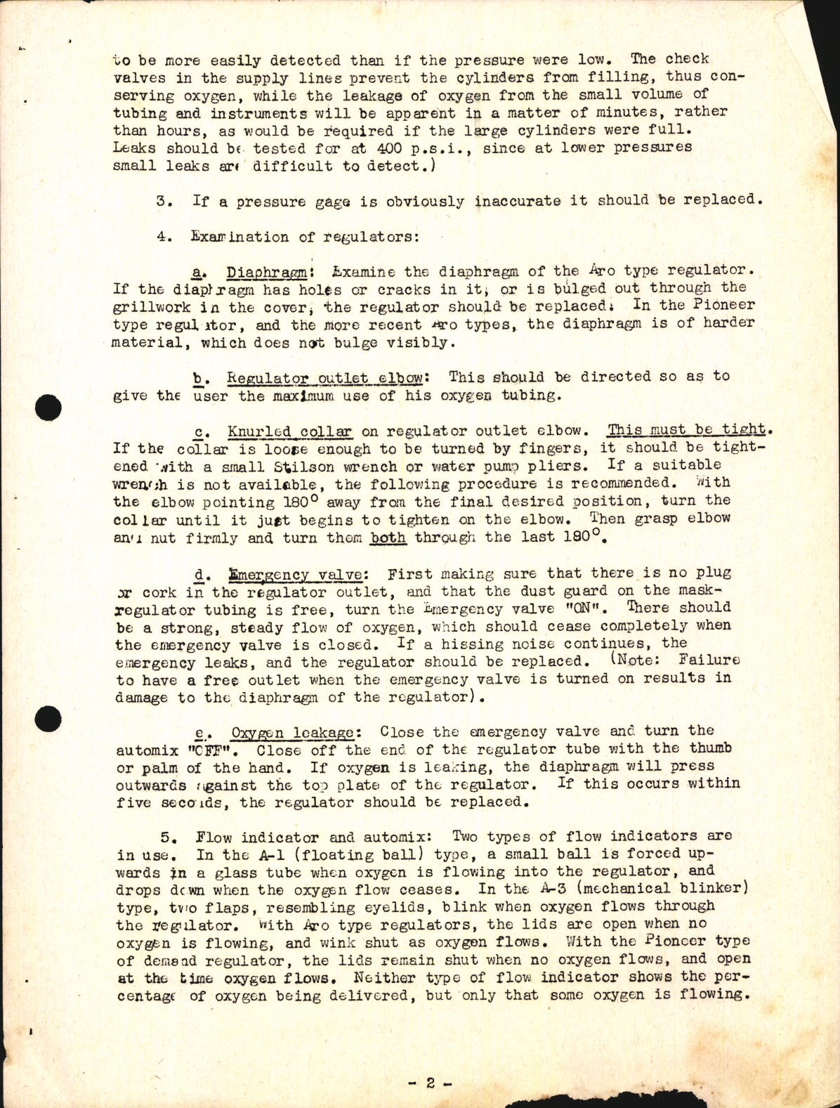 Sample page 3 from AirCorps Library document: Inspection Procedure for Demand Oxygen System in Airplanes
