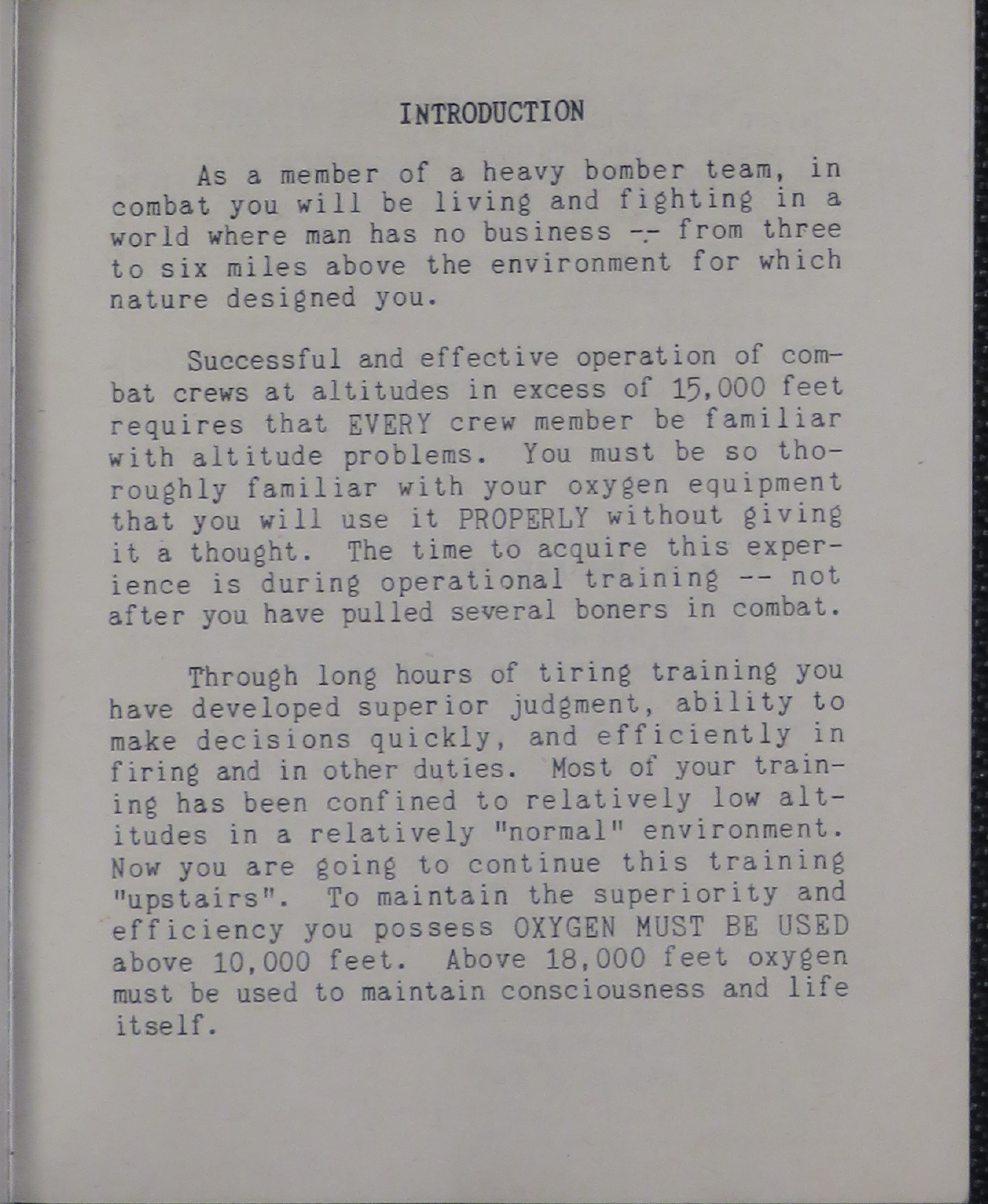 Sample page 7 from AirCorps Library document: Survival at Altitude for Heavy and Very Heavy Bomber Crews