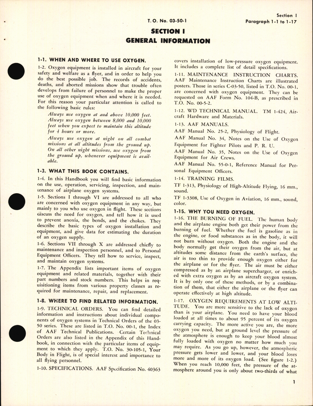 Sample page 7 from AirCorps Library document: Use and Maintenance of Oxygen Equipment