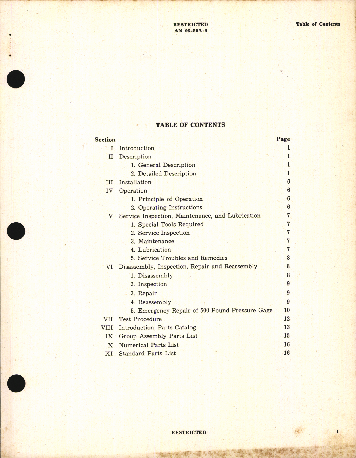 Sample page 3 from AirCorps Library document: Handbook of Instructions with Parts Catalog for Type A-13 Portable Oxygen Demand Regulator