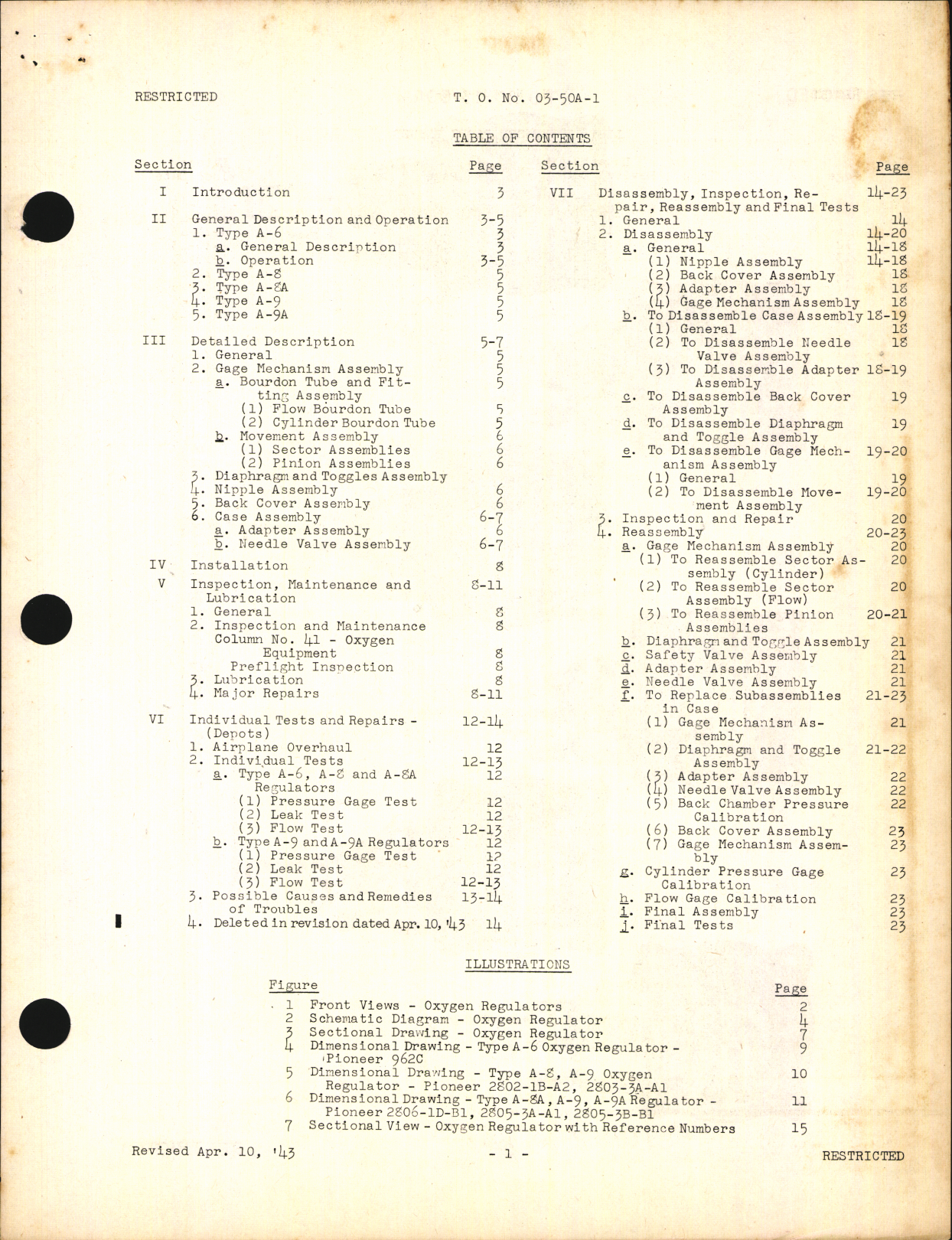 Sample page 3 from AirCorps Library document: Handbook of Instructions with Parts Catalog for Oxygen Regulators