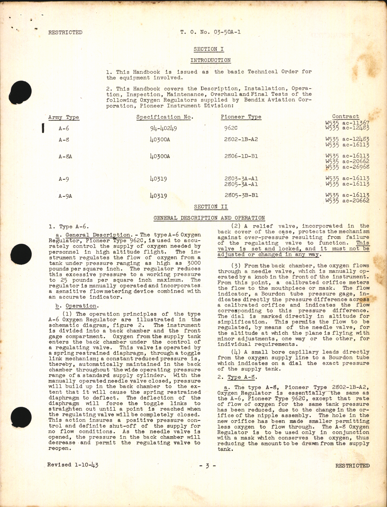 Sample page 5 from AirCorps Library document: Handbook of Instructions with Parts Catalog for Oxygen Regulators
