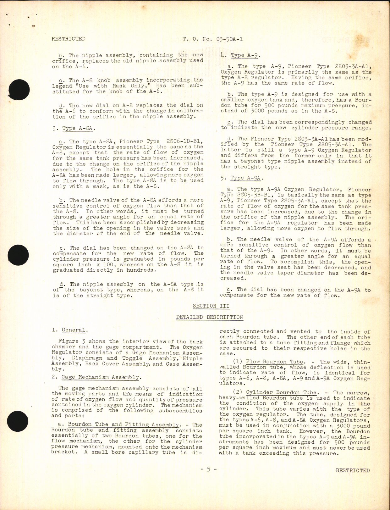 Sample page 7 from AirCorps Library document: Handbook of Instructions with Parts Catalog for Oxygen Regulators