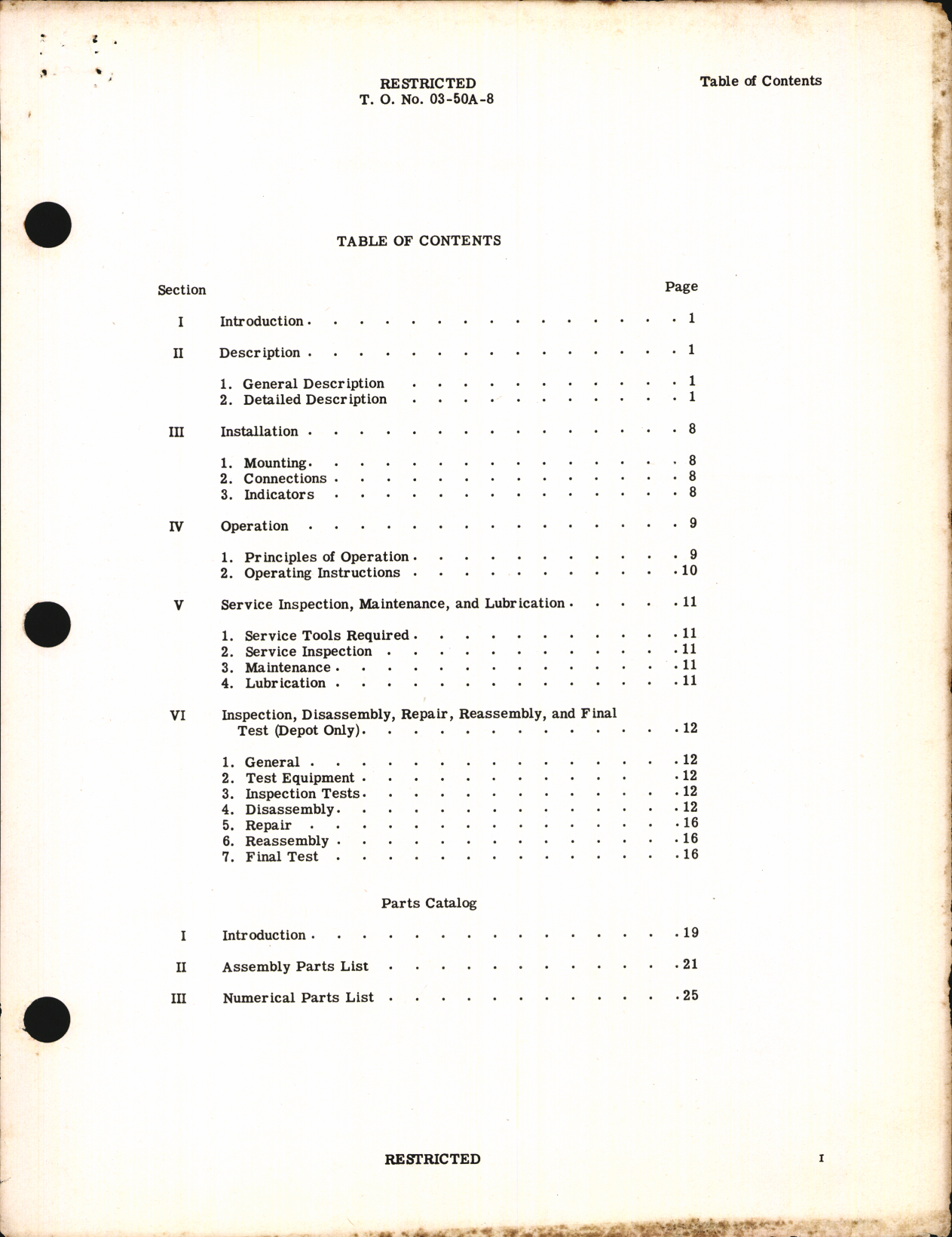 Sample page 3 from AirCorps Library document: Handbook of Instructions with Parts Catalog for Type A-12 Demand Oxygen Regulator