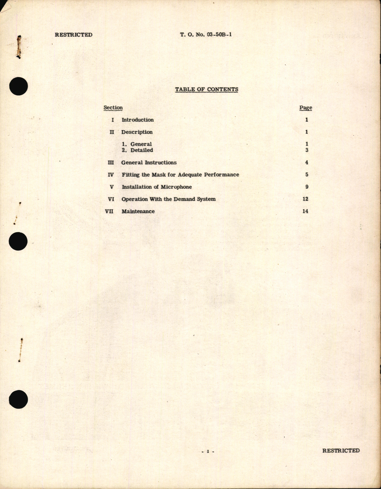 Sample page 3 from AirCorps Library document: Handbook of Instructions with Parts Catalog for Type A-10 Revised Oxygen Mask