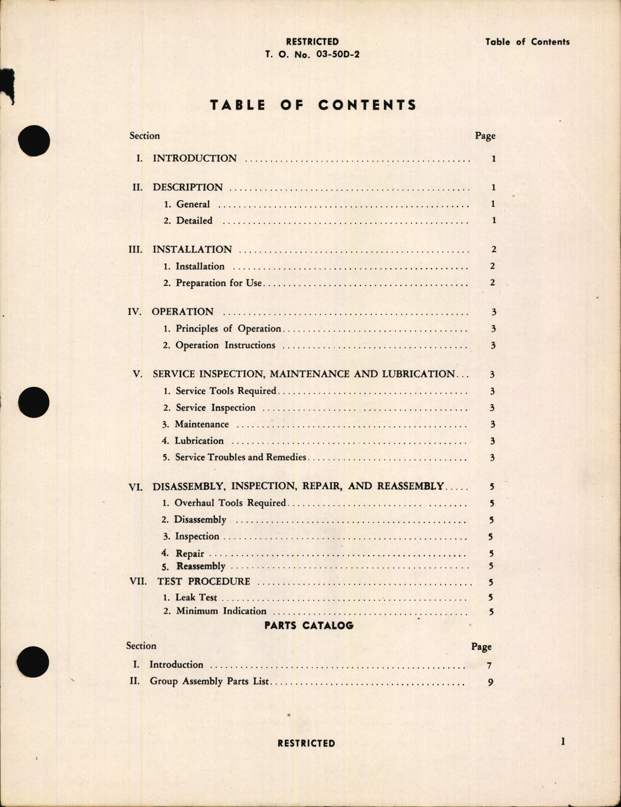 Sample page 3 from AirCorps Library document: Handbook of Instructions with Parts Catalog for Type A-1 Oxygen Flow Indicator