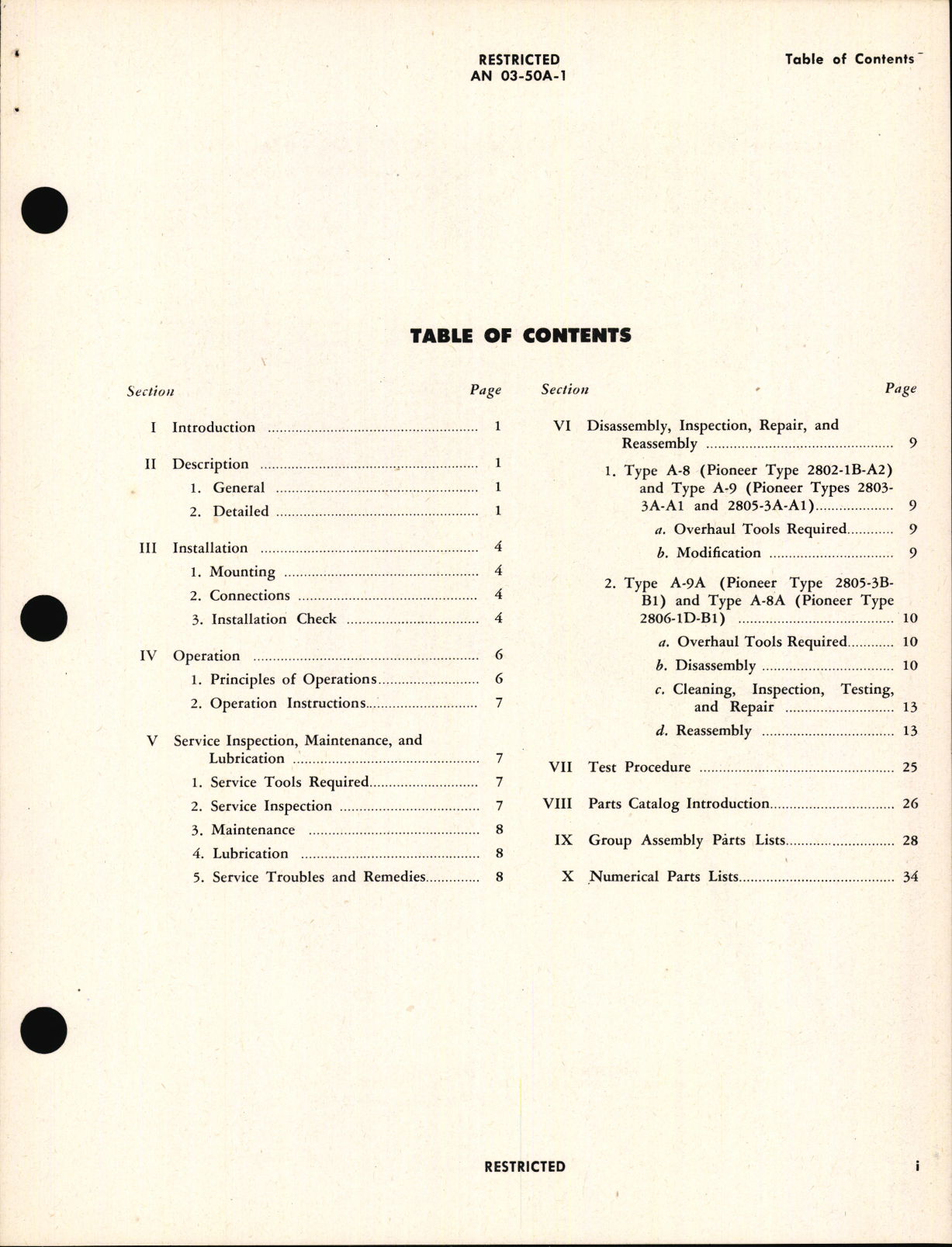 Sample page 3 from AirCorps Library document: Handbook of Instructions with Parts Catalog for Oxygen Regulators