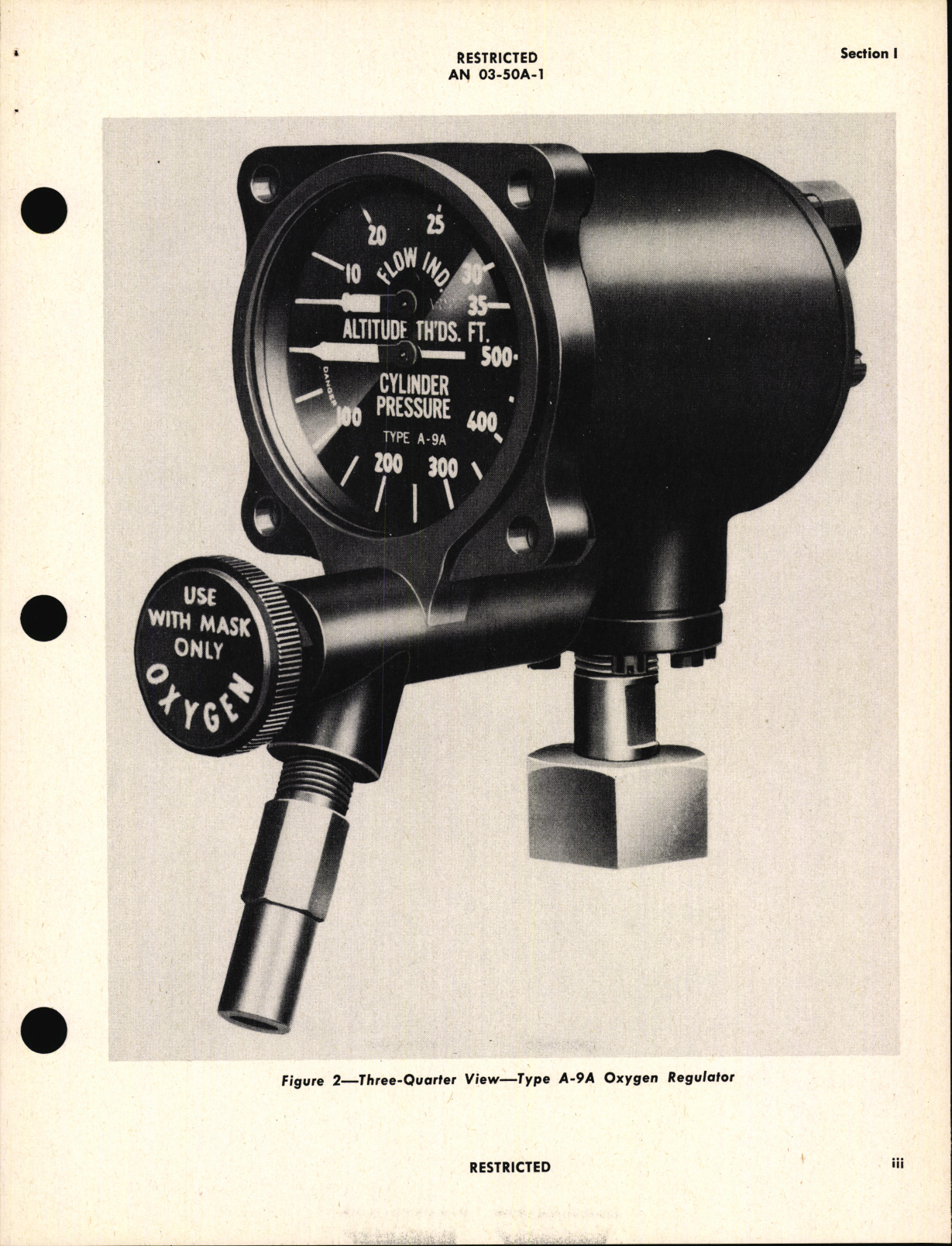 Sample page 5 from AirCorps Library document: Handbook of Instructions with Parts Catalog for Oxygen Regulators