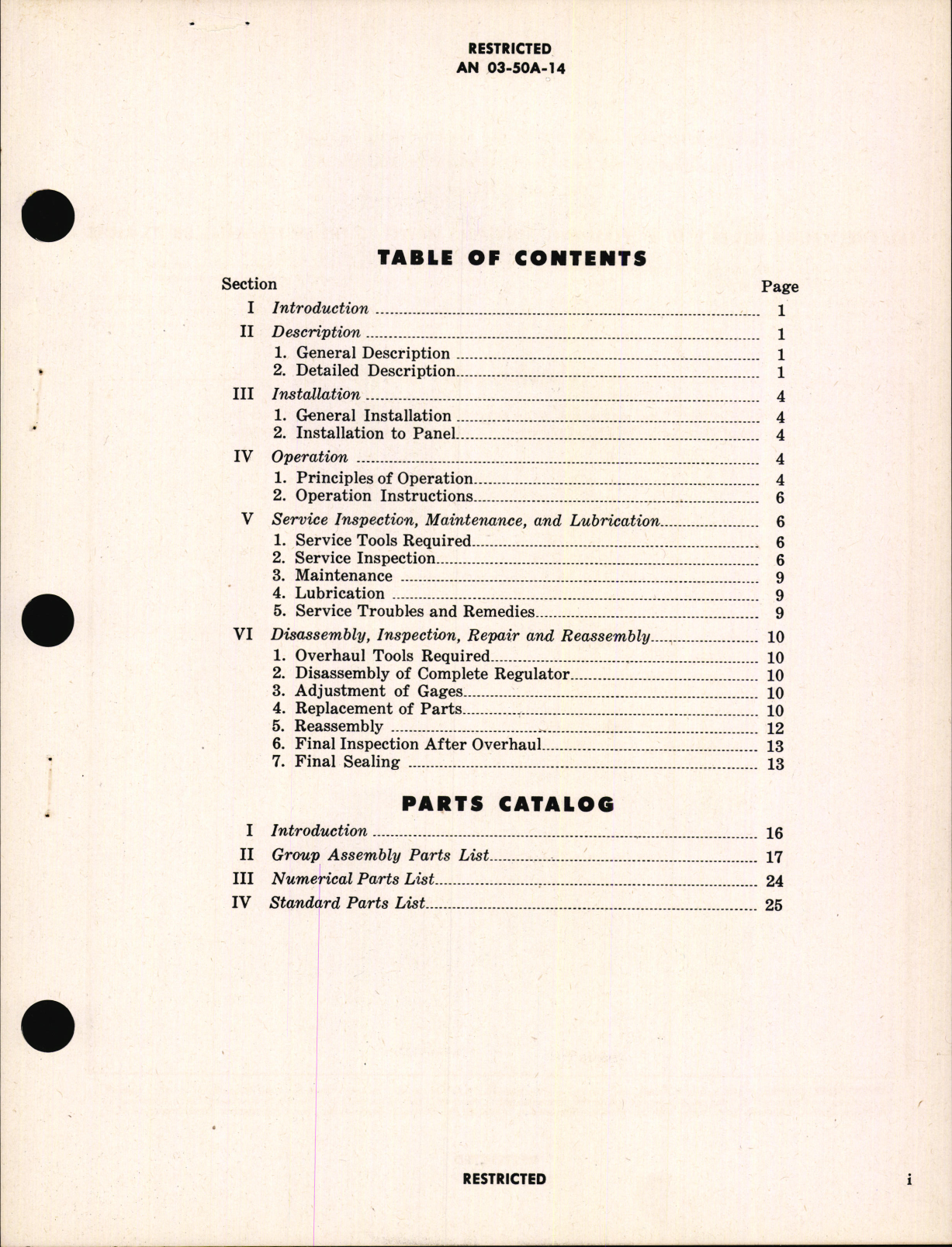 Sample page 3 from AirCorps Library document: Handbook of Instructions with Parts Catalog for Mark X Oxygen Regulator 