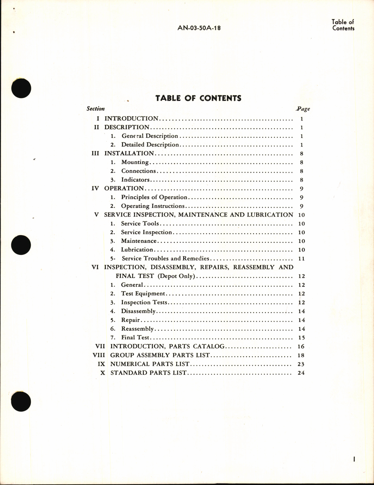 Sample page 3 from AirCorps Library document: Operation, Service and Overhaul Instructions with Parts Catalog for Diluter Demand Oxygen Regulator Type AN 6004-1