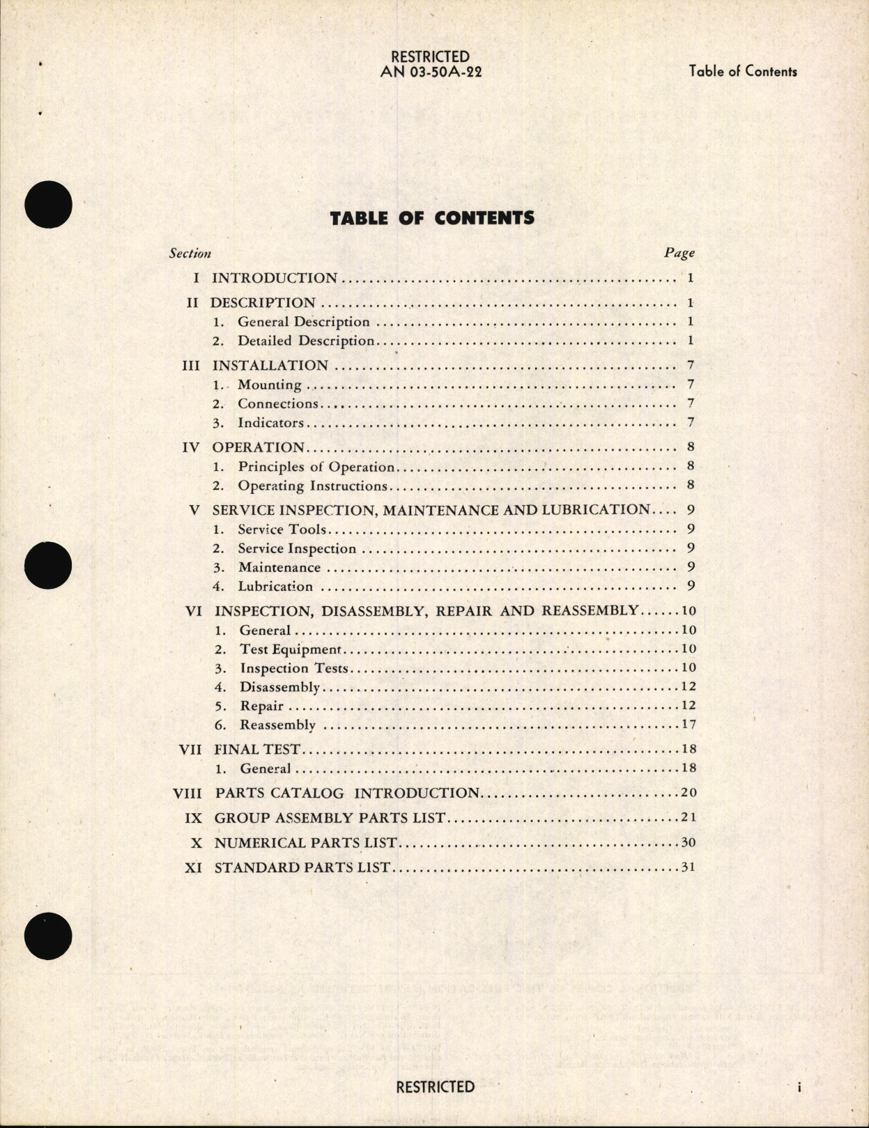 Sample page 3 from AirCorps Library document: Operation, Service and Overhaul Instructions for Pressure Breathing Diluter Demand Oxygen Regulator Type A-14