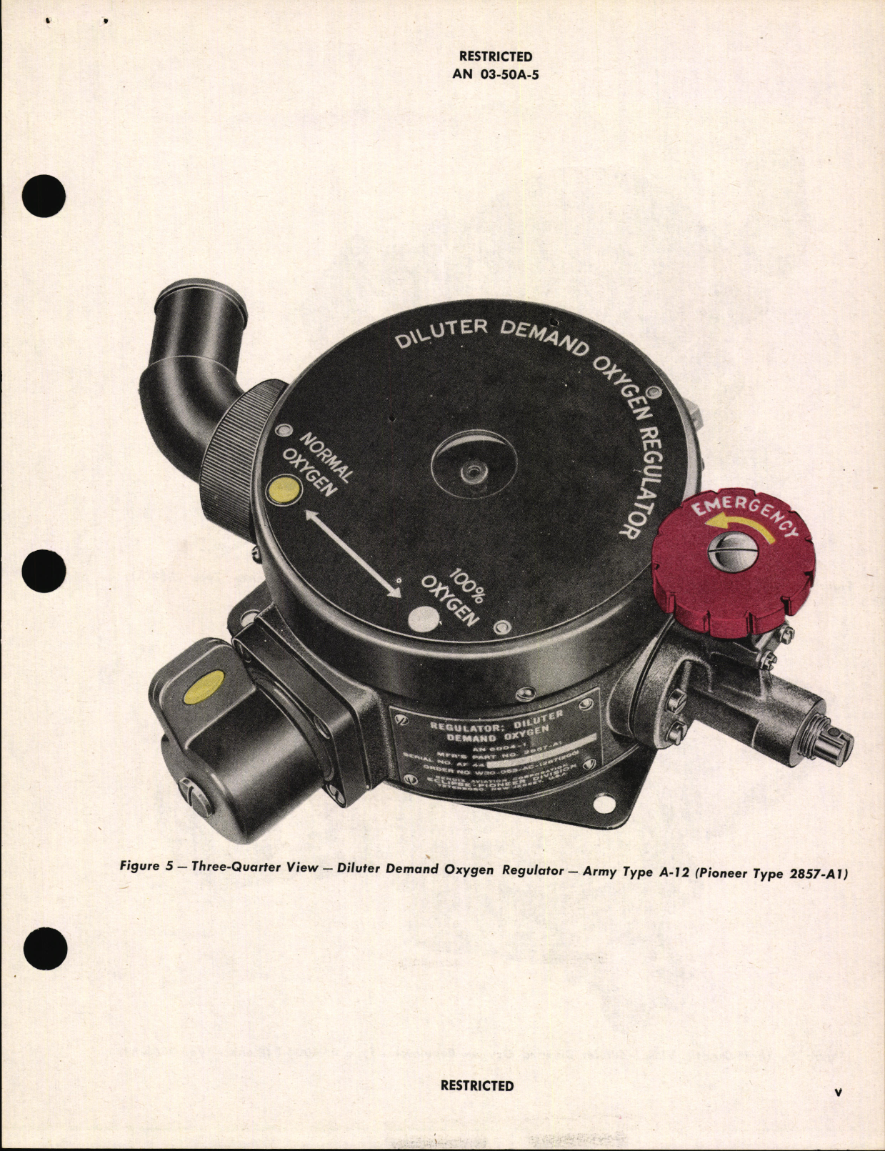 Sample page 7 from AirCorps Library document: Operation, Service and Overhaul Instructions with Parts Catalog for Diluter Demand Oxygen Regulators