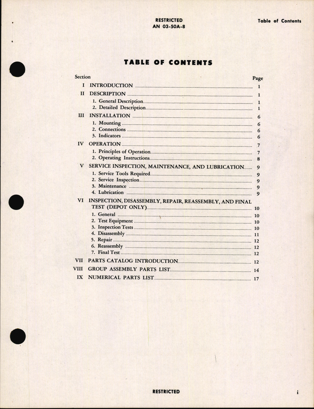 Sample page 3 from AirCorps Library document: Handbook of Instructions with Parts Catalog for Demand Oxygen Regulator Type A-12