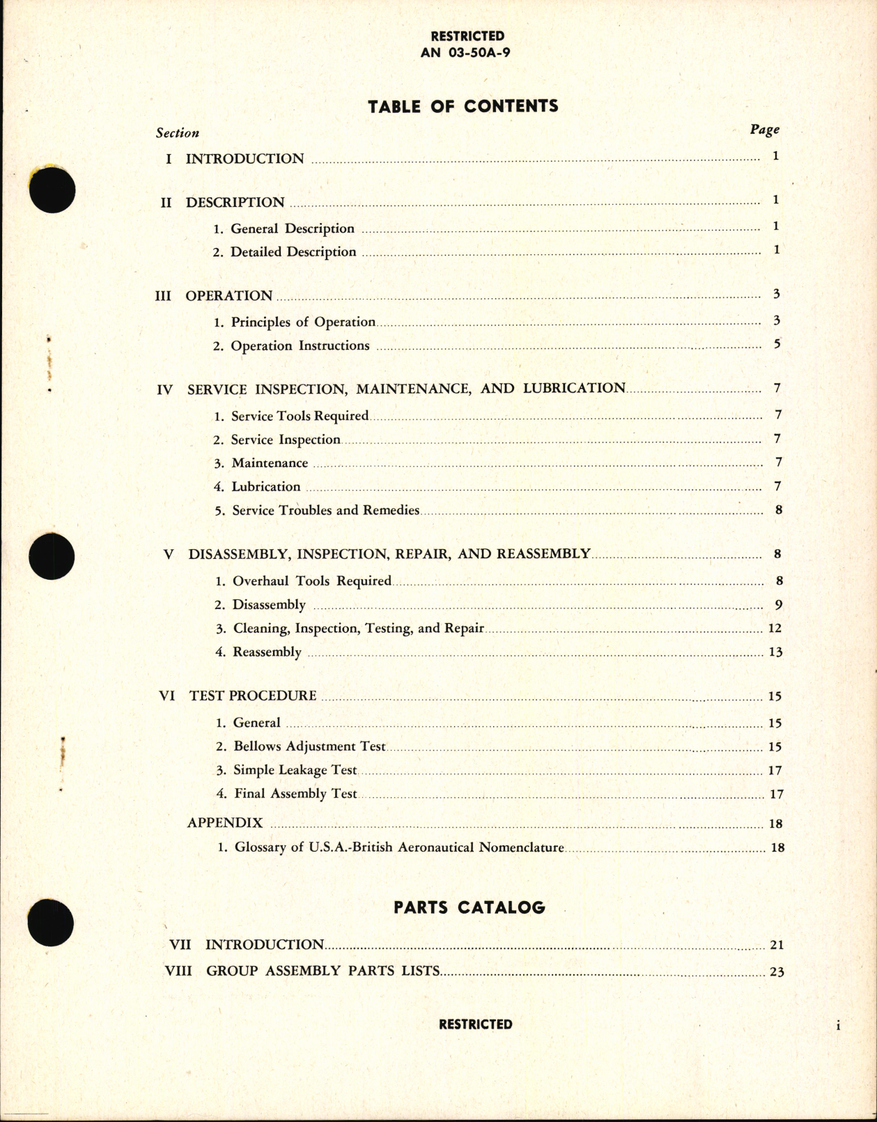 Sample page 3 from AirCorps Library document: Handbook of Instructions with Parts Catalog for Type A-13 Portable Oxygen Demand Regulator