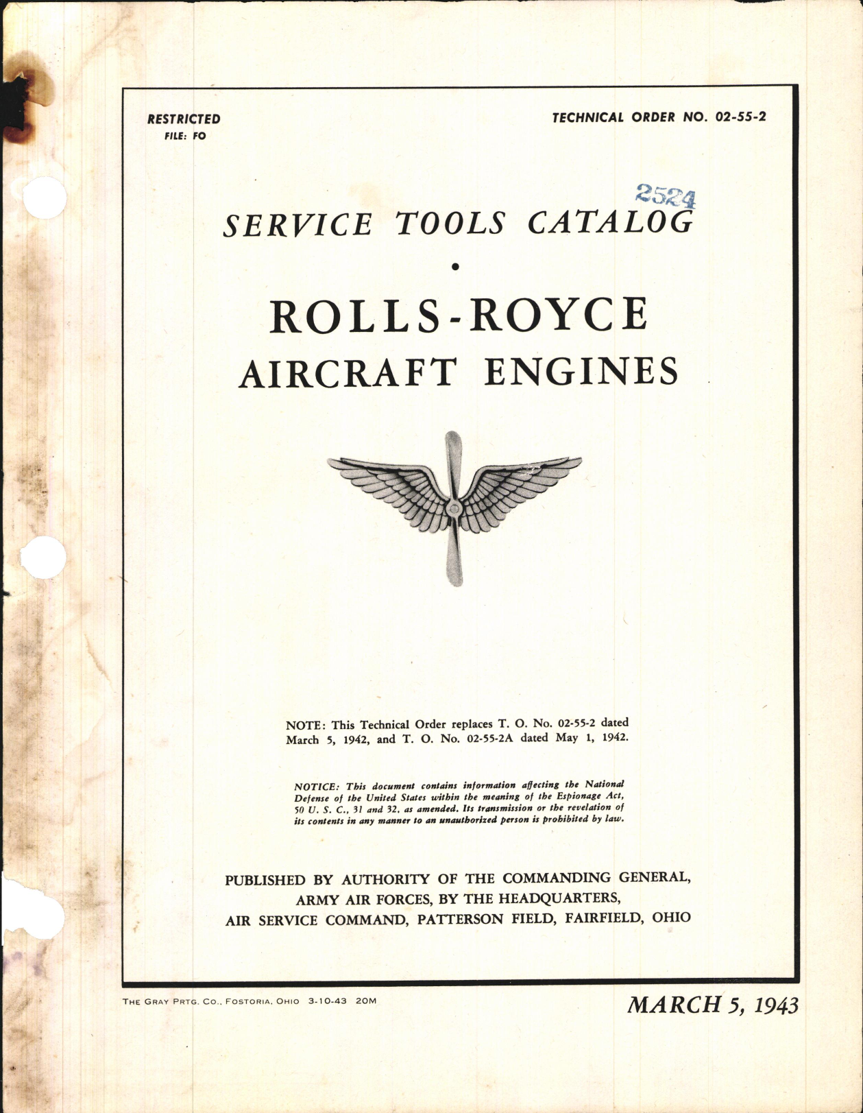 Sample page 1 from AirCorps Library document: Service Tool Catalog for Rolls-Royce Aircraft Engines