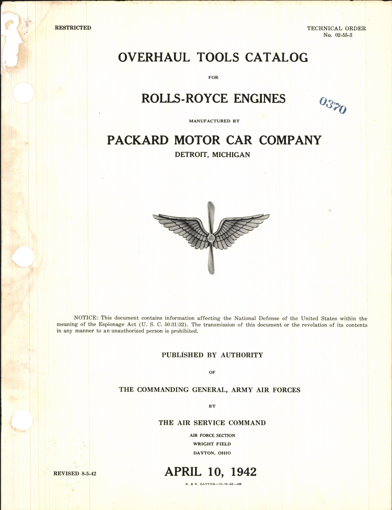 Sample page 1 from AirCorps Library document: Overhaul Tools Catalog for Rolls-Royce Engines