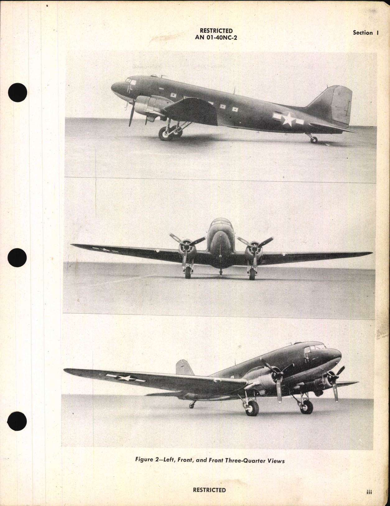 Sample page 5 from AirCorps Library document: Erection and Maintenance Instructions for C-47, C-47A, R4D-1, and R4D-5