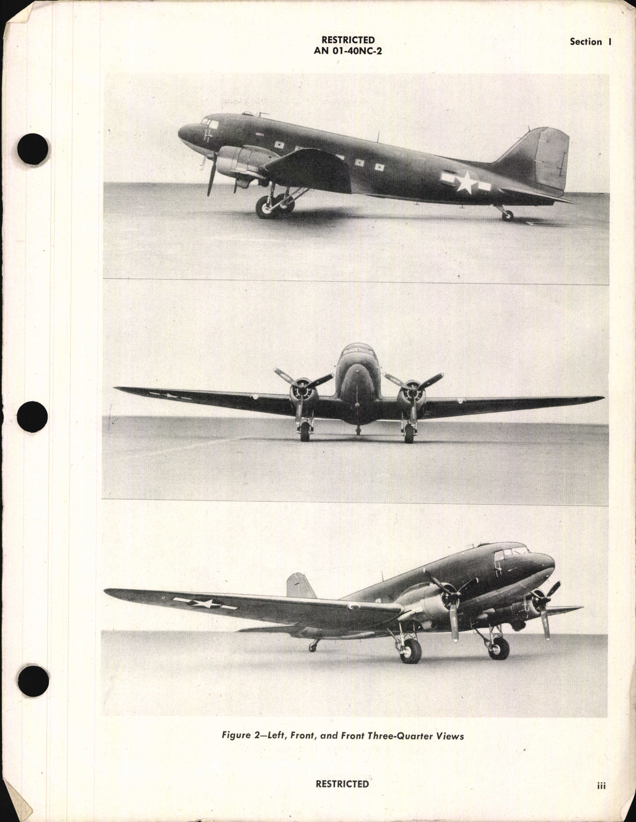 Sample page 5 from AirCorps Library document: Erection and Maintenance Instructions for C-47, C-47A, R4D-1, and R4D-5