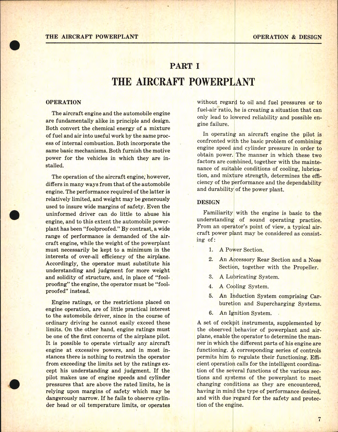 Sample page 7 from AirCorps Library document: The Aircraft engine and its Operation 