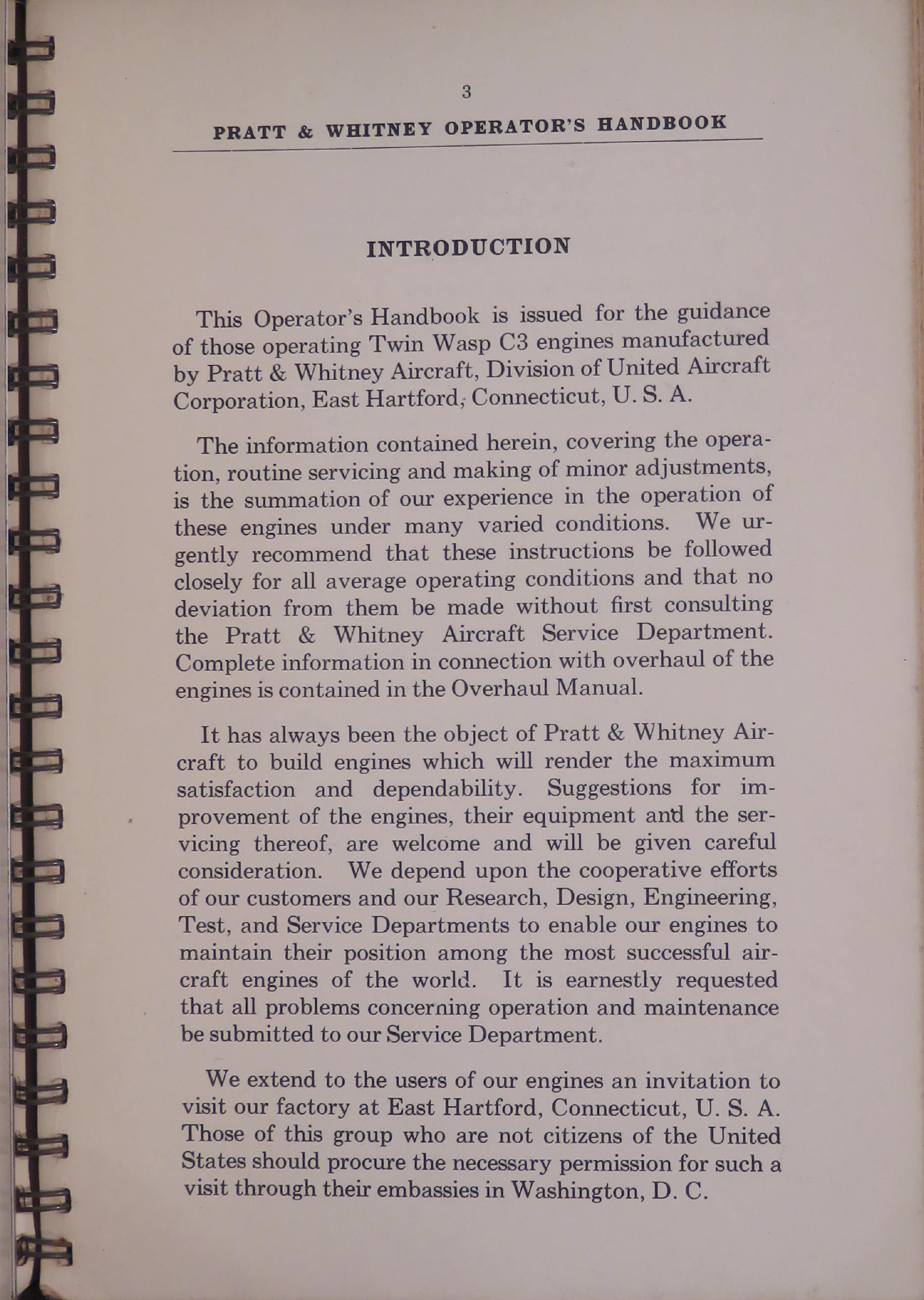 Sample page 7 from AirCorps Library document: Operators Handbook for Twin wasp C3 Series Engines